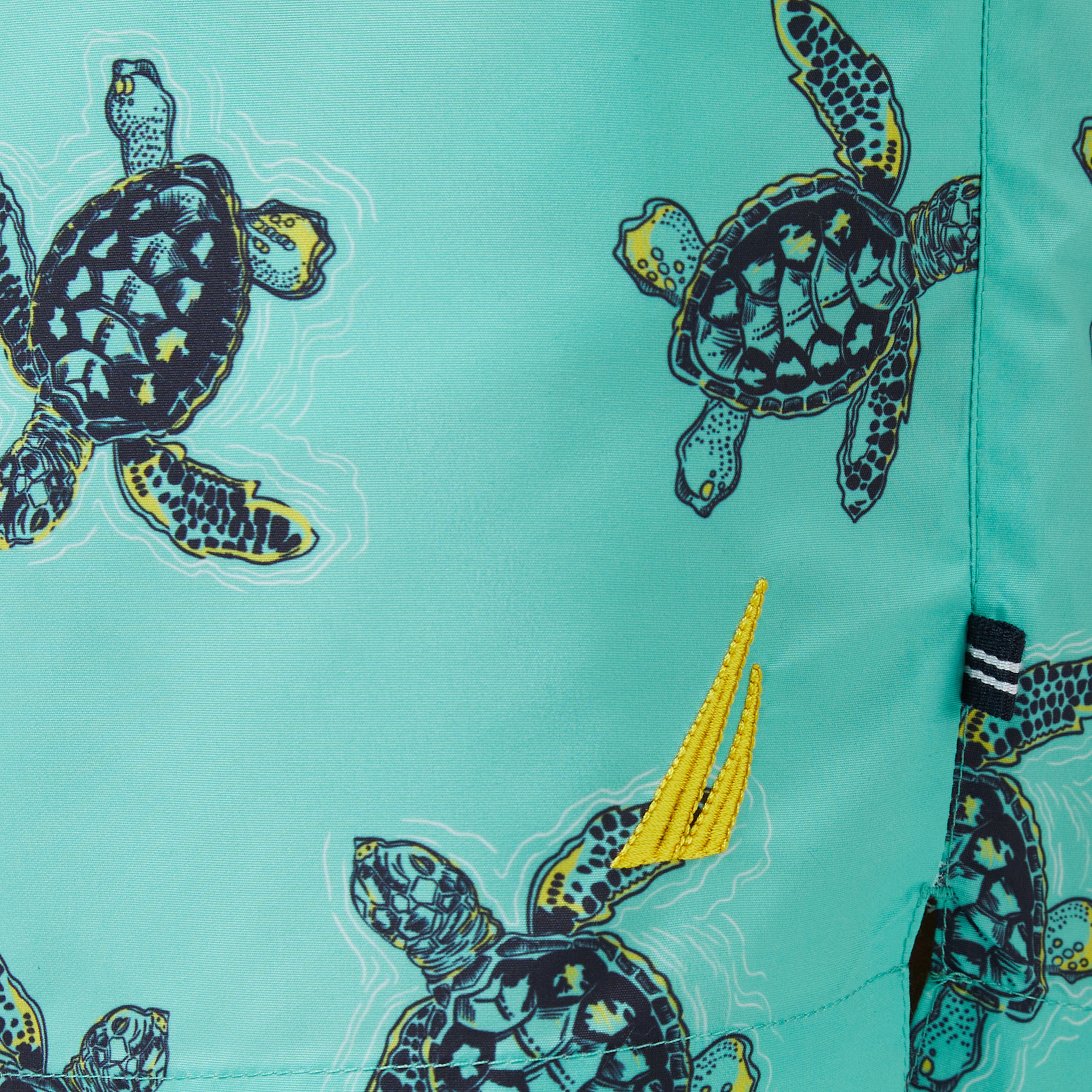 Nautica Erkek Yeşil Regular Fit Desenli Deniz Şortu