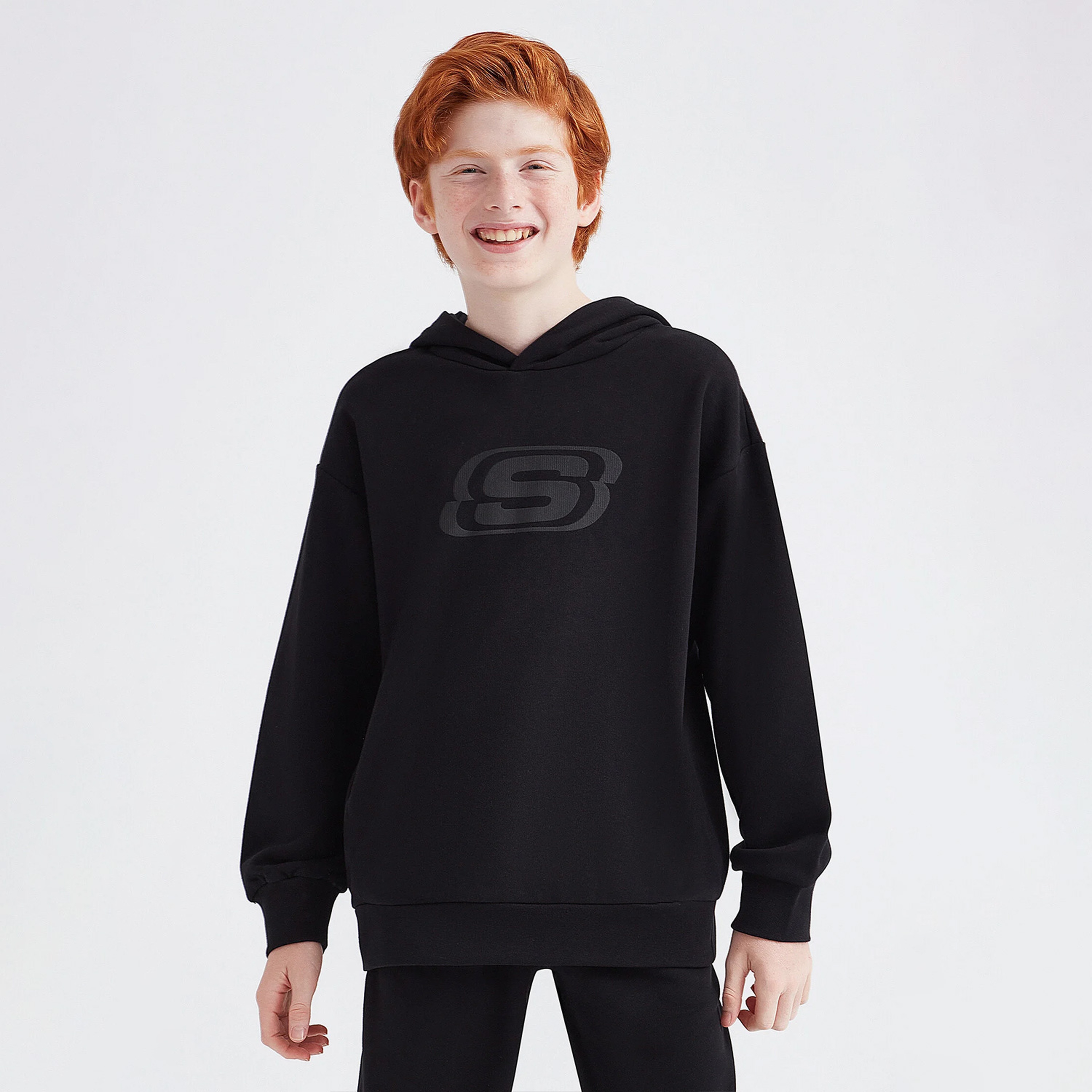 Skechers Classic Çocuk Siyah Sweatshirt