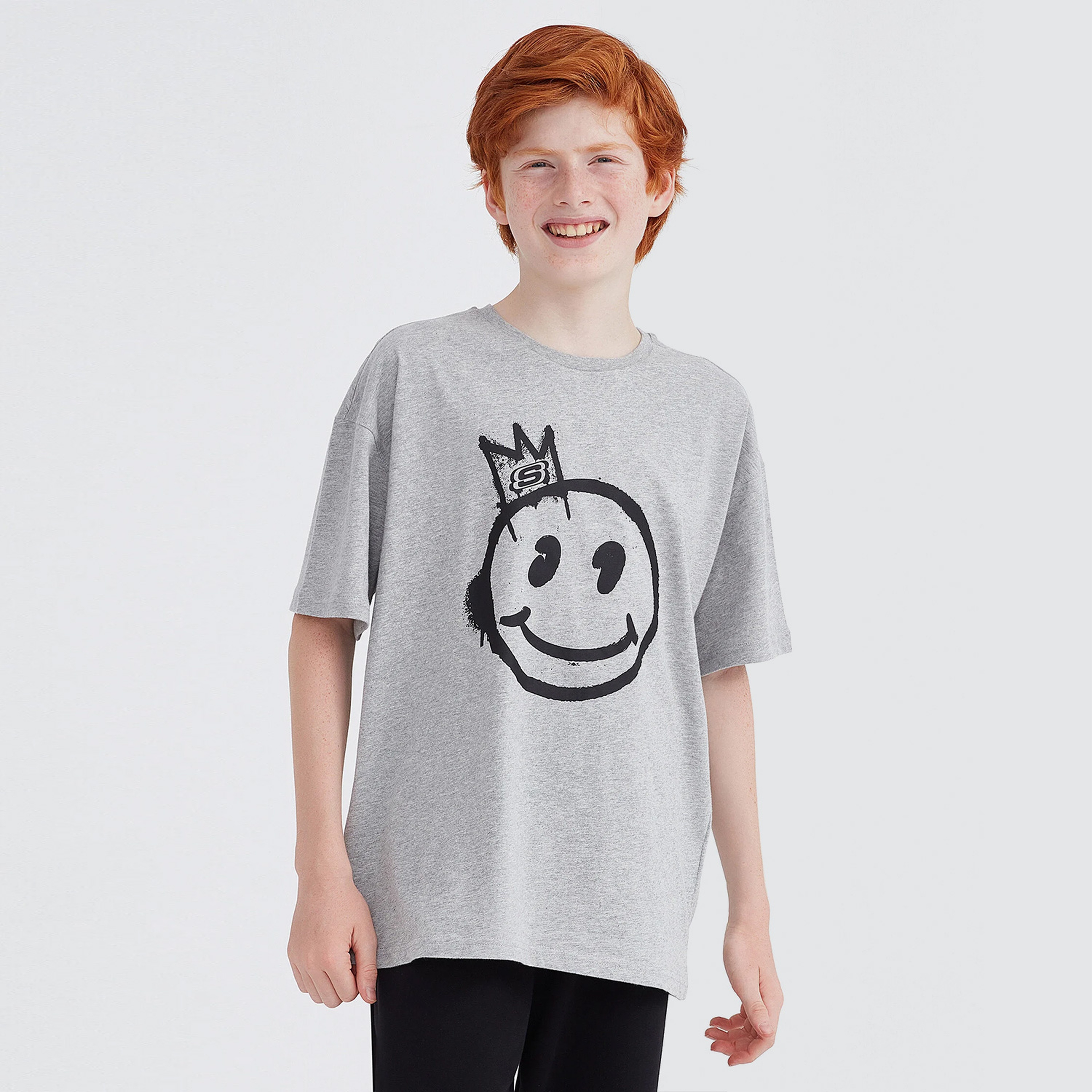 Skechers Classic Çocuk Gri T-Shirt