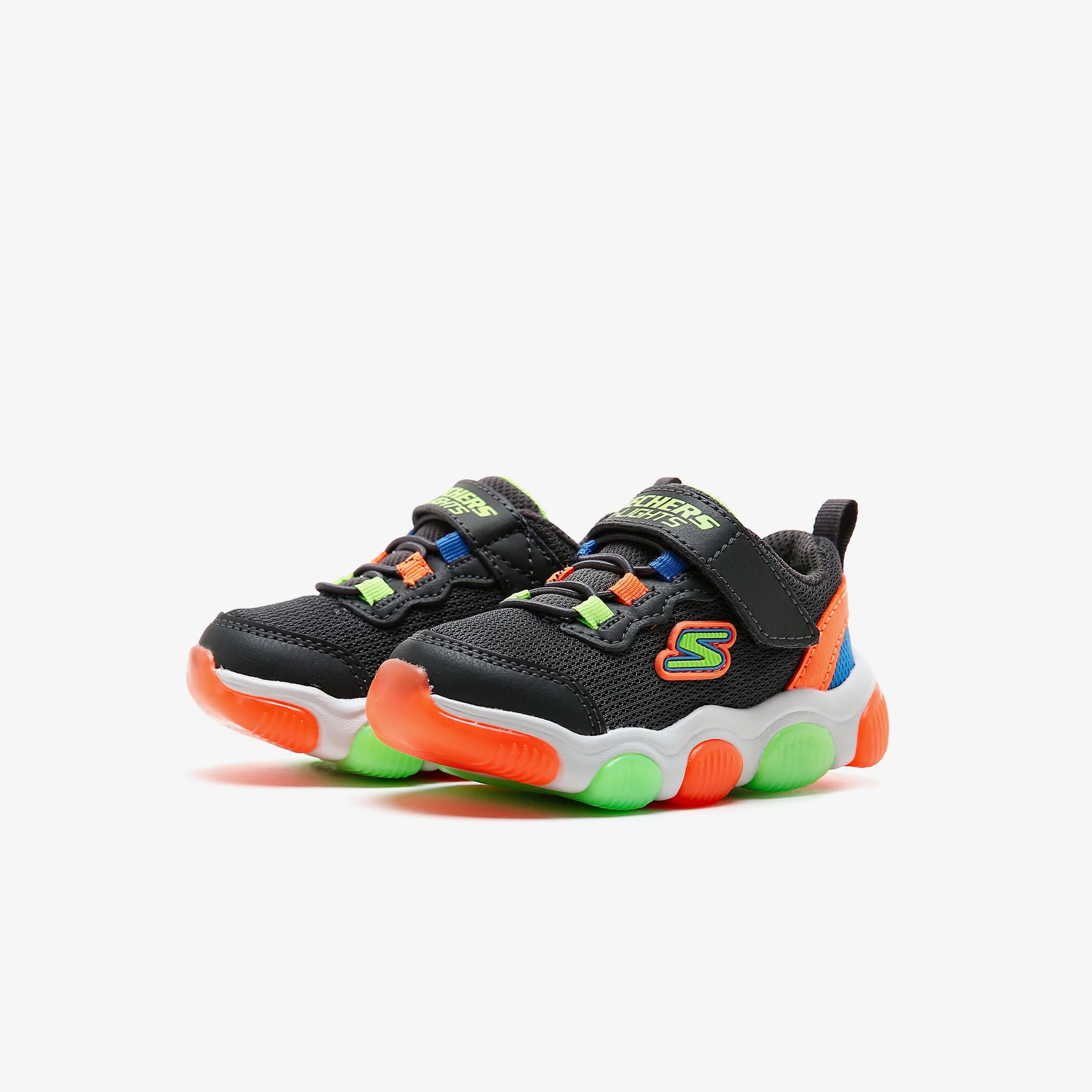 Skechers Mighty Glow Bebek Gri Spor Ayakkabı