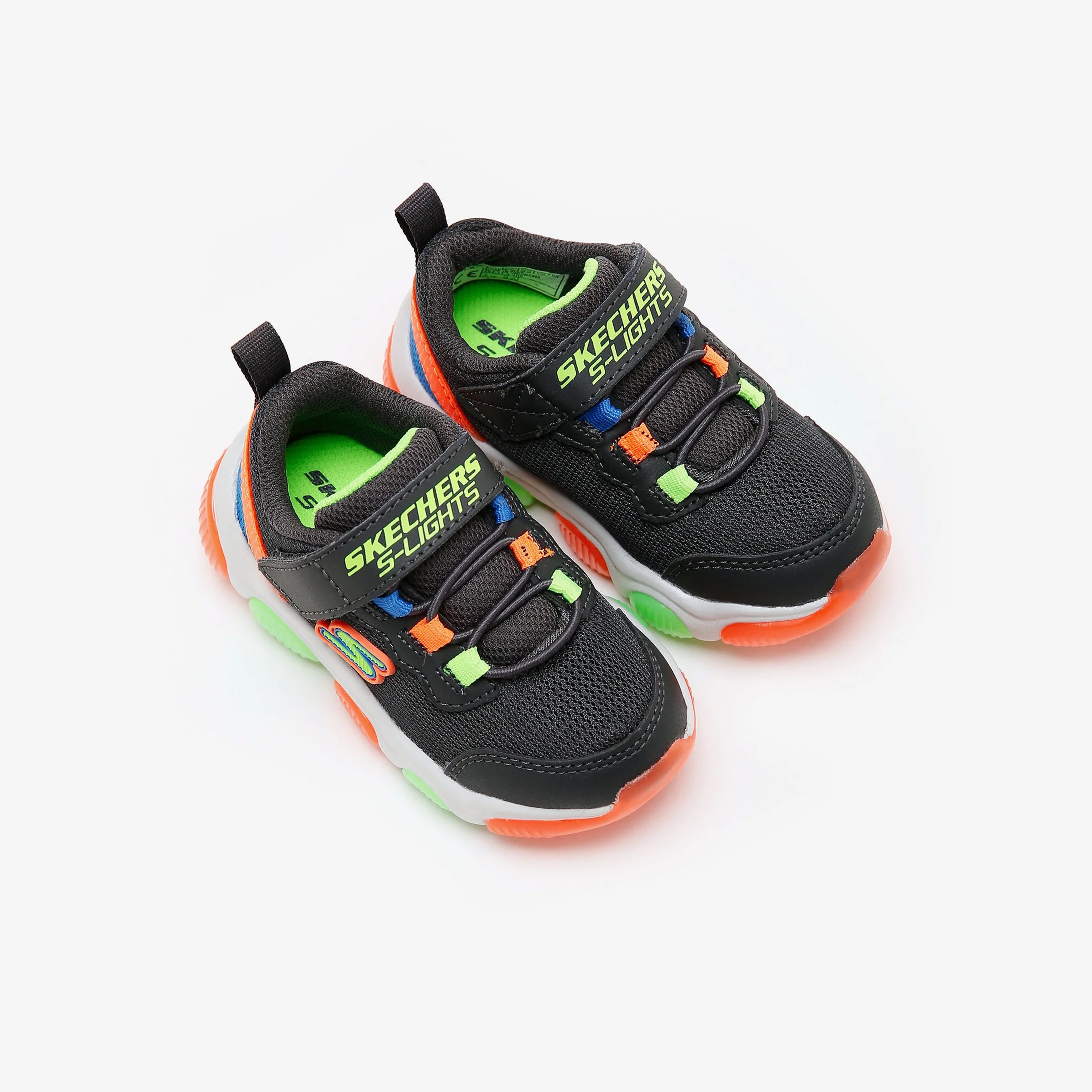 Skechers Mighty Glow Bebek Gri Spor Ayakkabı