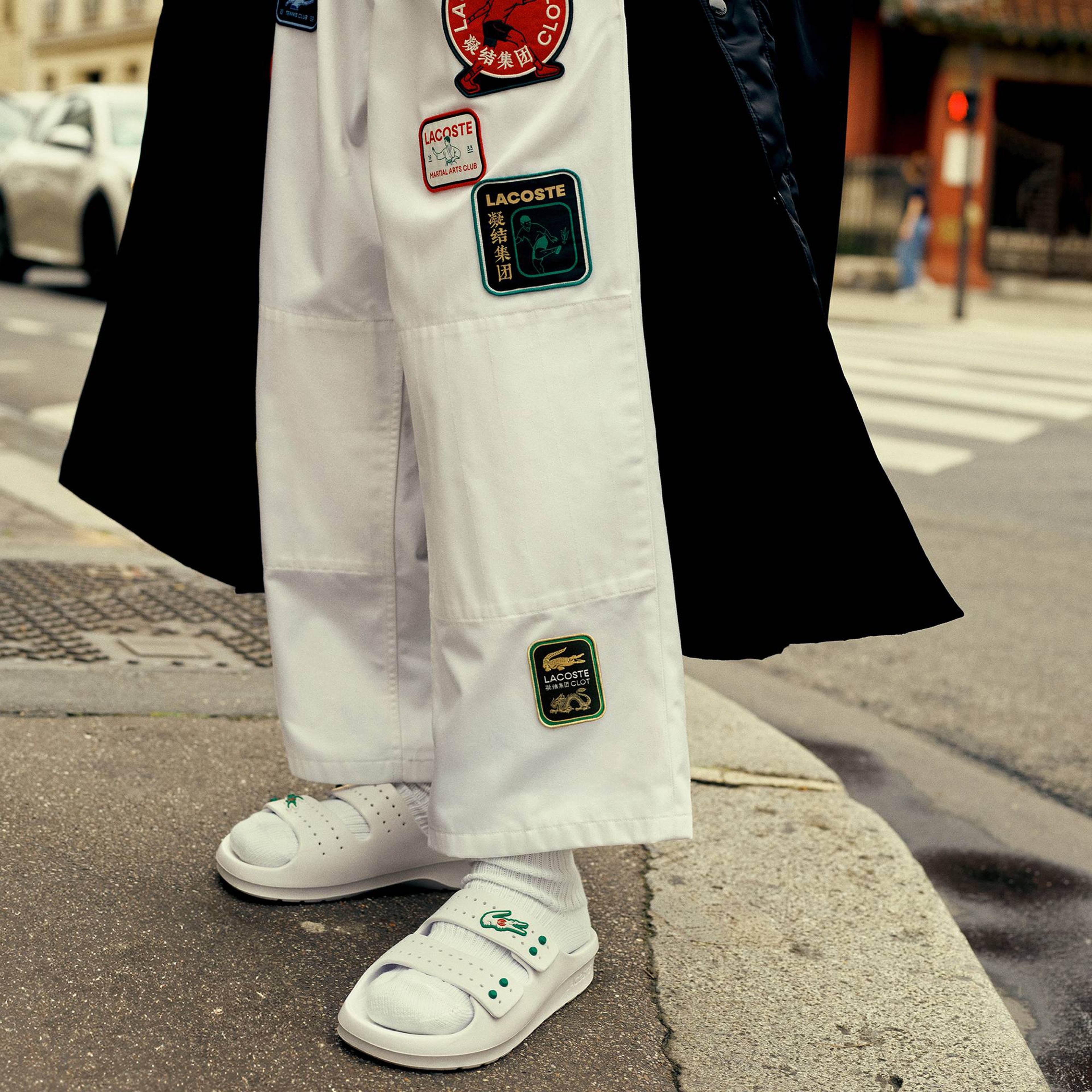 CLOT Unisex Relaxed Fit Baskılı Beyaz Eşofman Altı