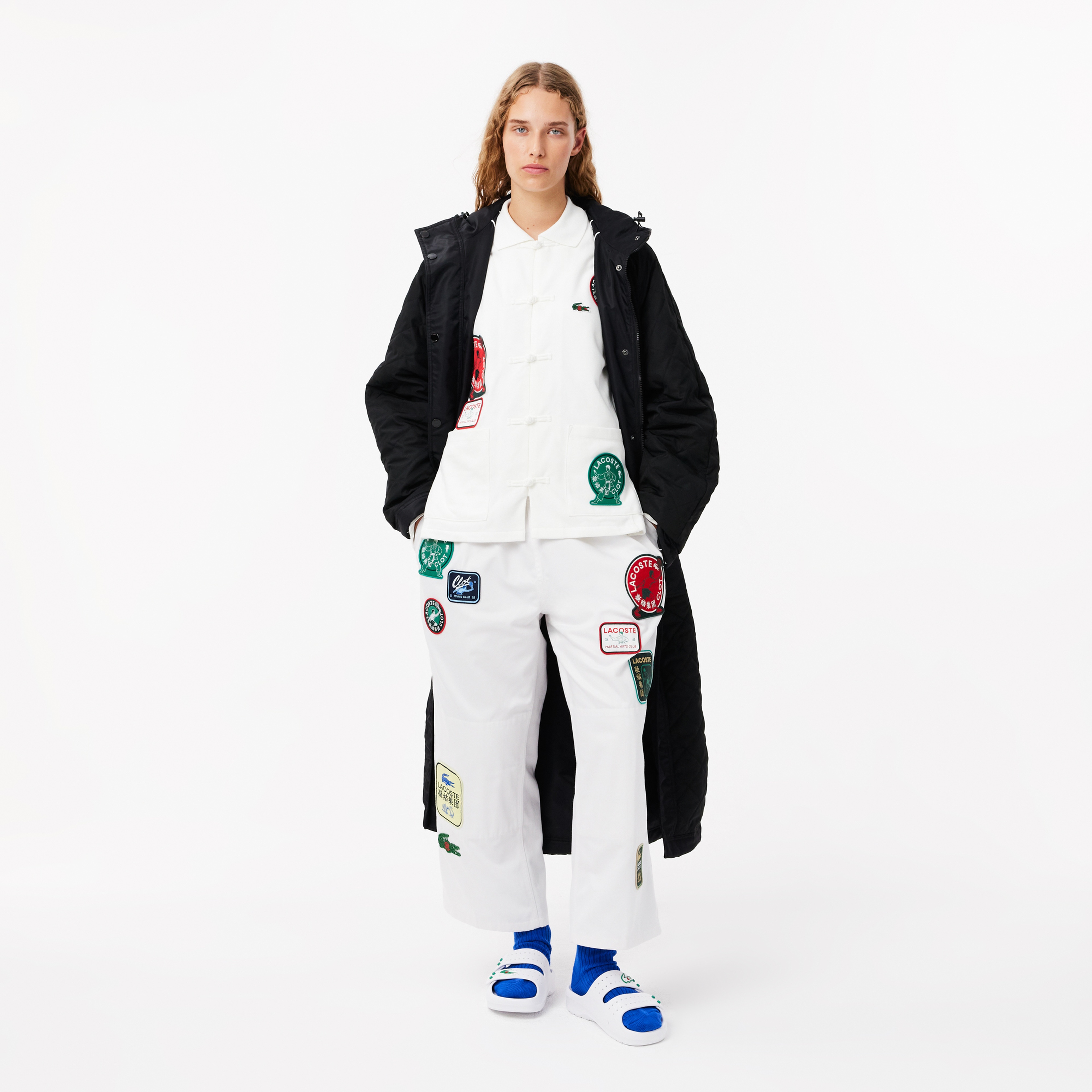 CLOT Unisex Relaxed Fit Baskılı Beyaz Eşofman Altı