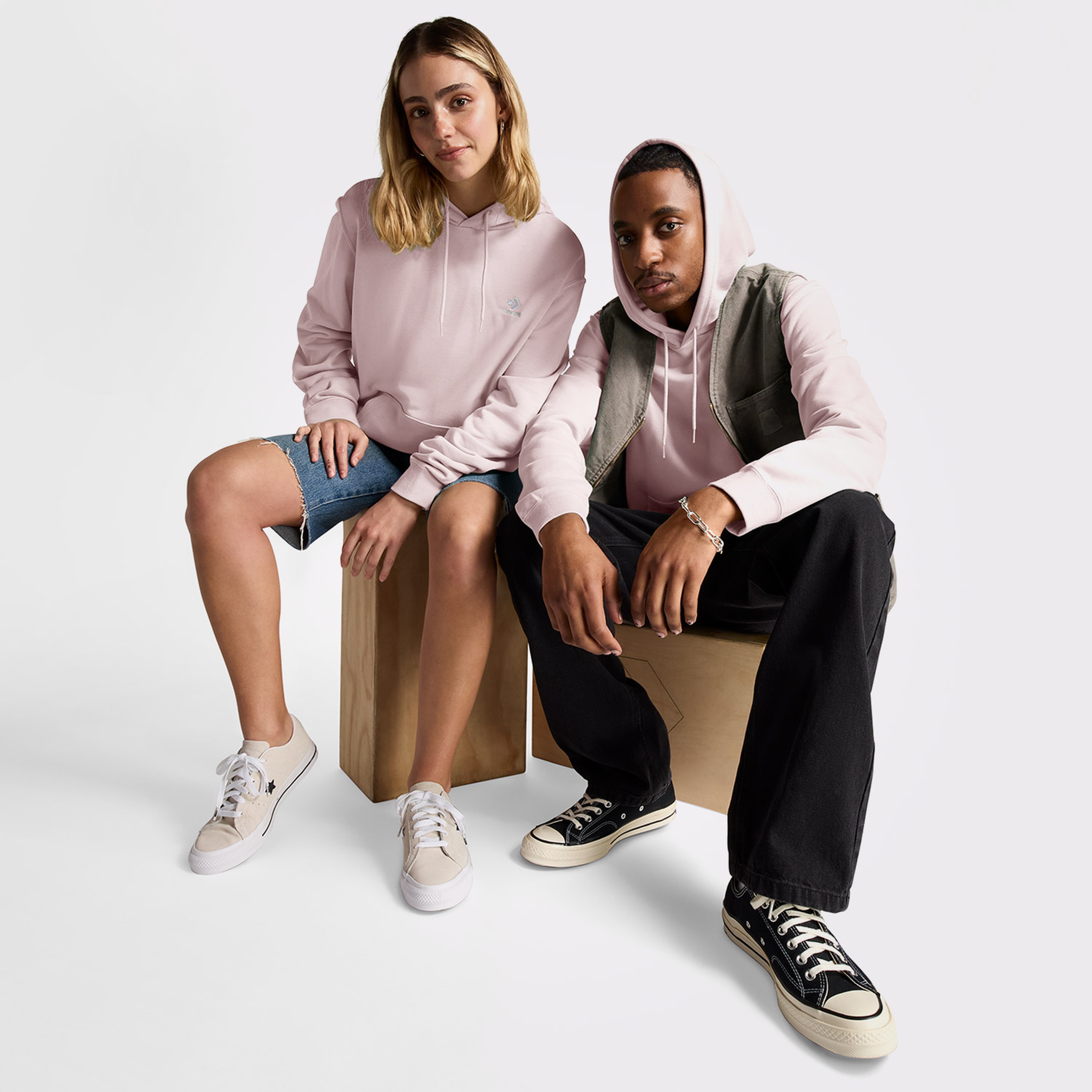 Converse Go-To Unisex Pembe Sweatshirt
