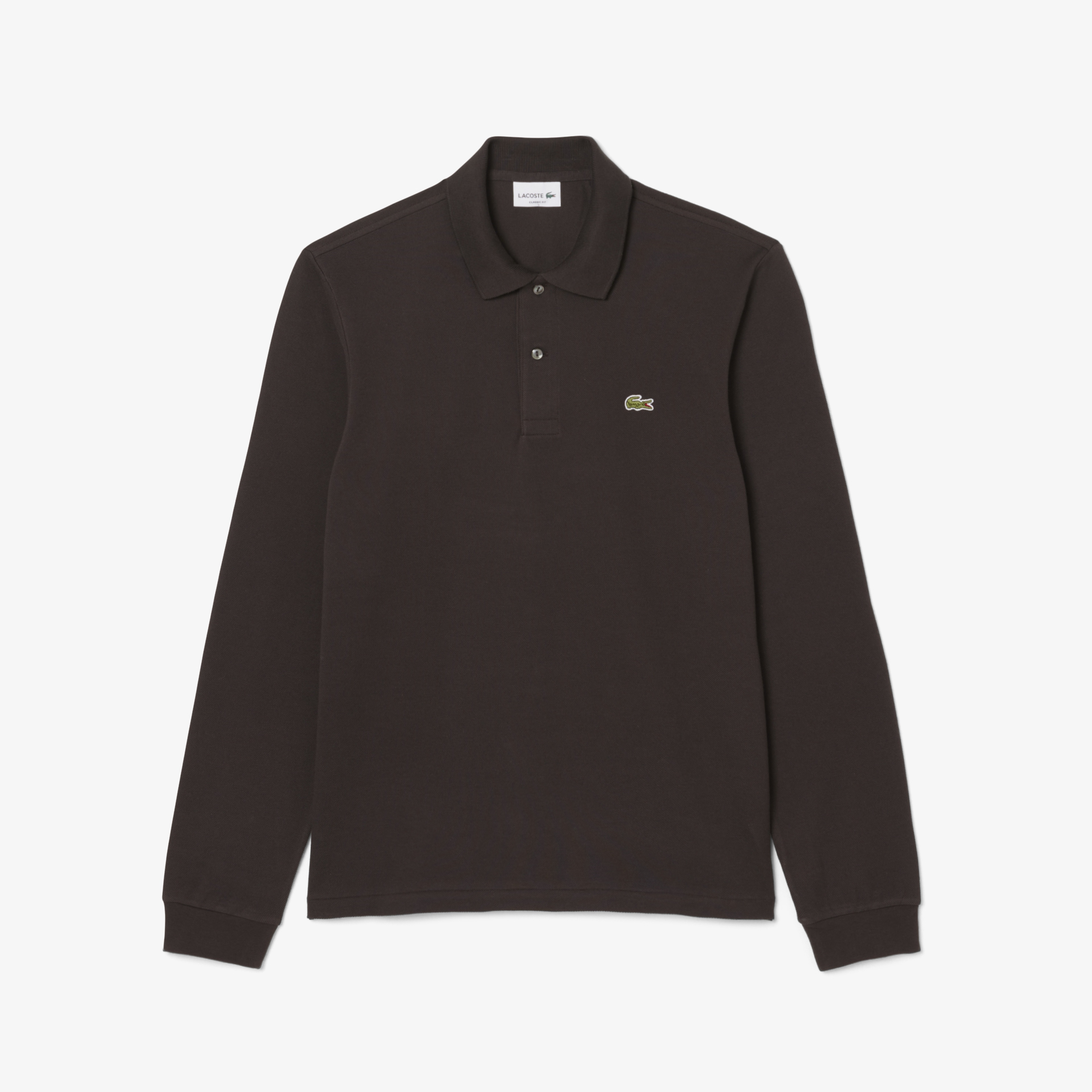 L.12.12 Erkek Classic Fit Uzun Kollu Kahverengi Polo