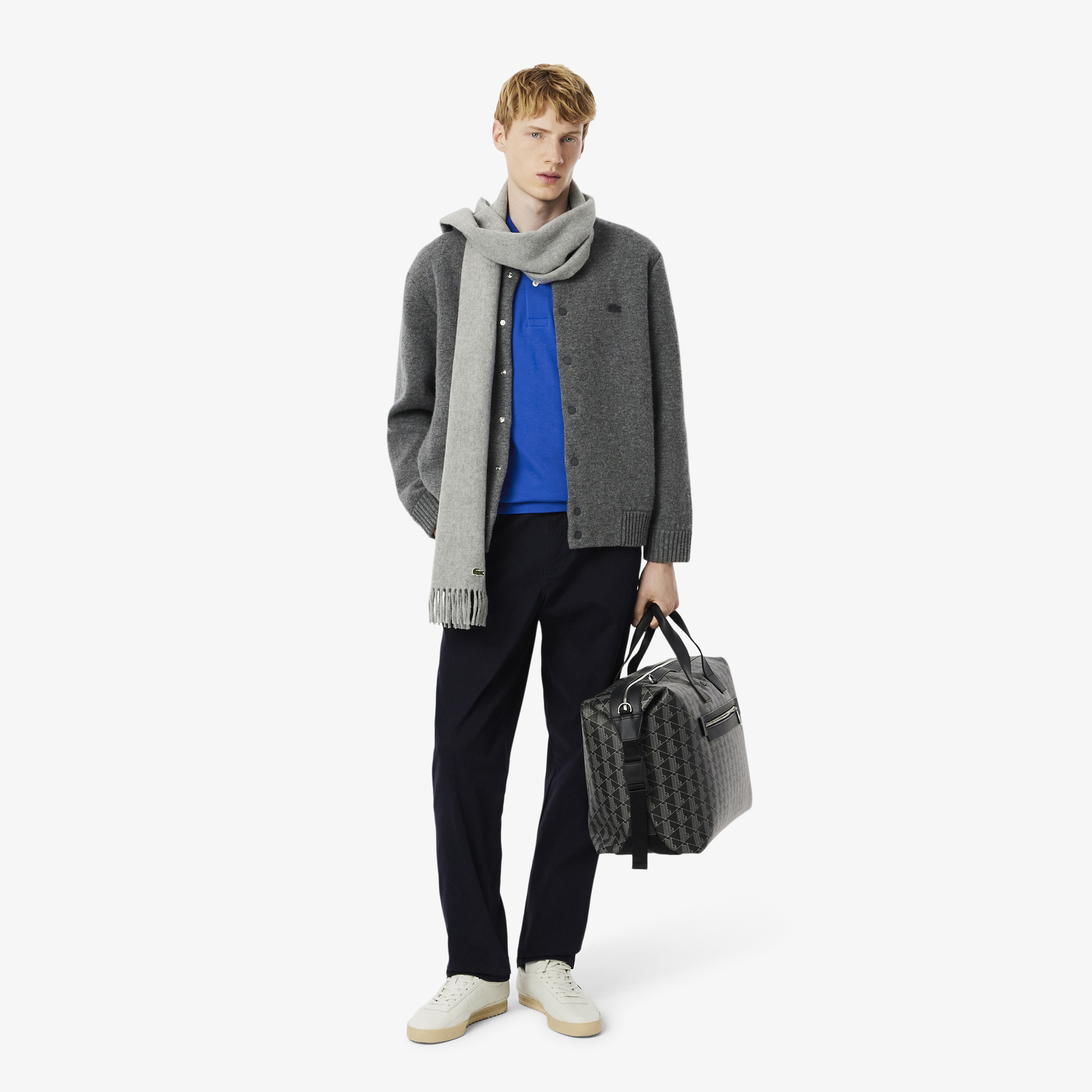 L.12.12 Erkek Classic Fit Koyu Mavi Polo