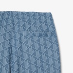 Paris Erkek Regular Fit Monogram Mavi Eşofman Altı