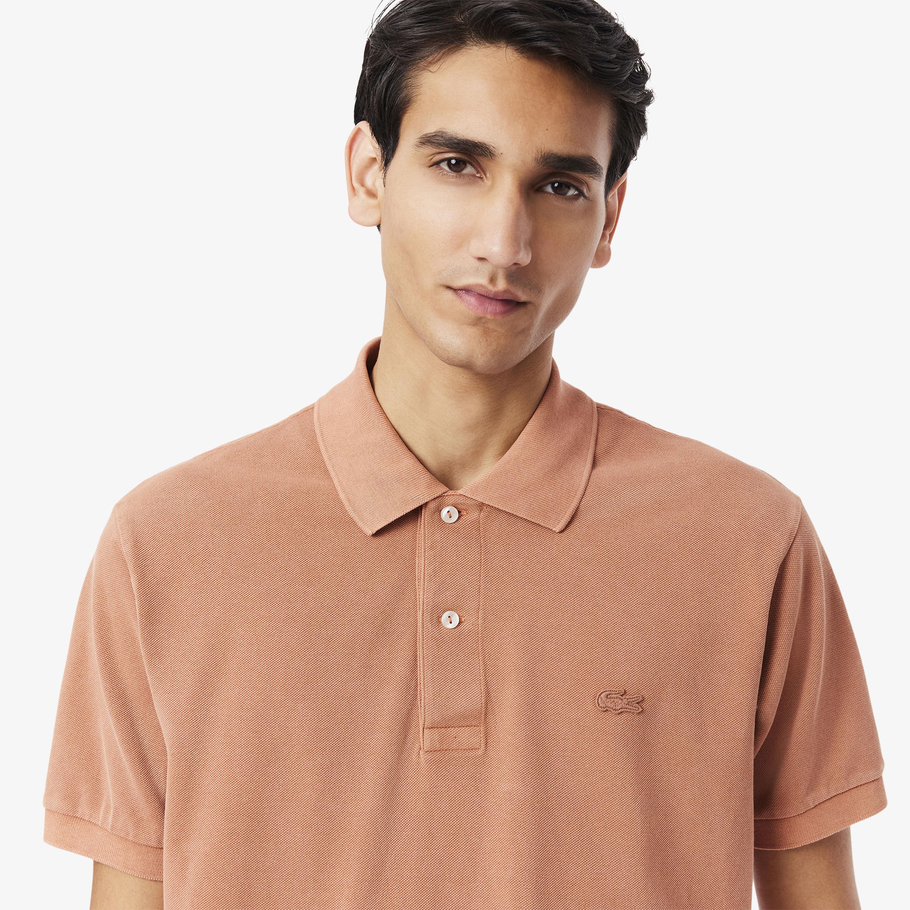 L.12.12 Erkek Classic Fit Kahverengi Polo