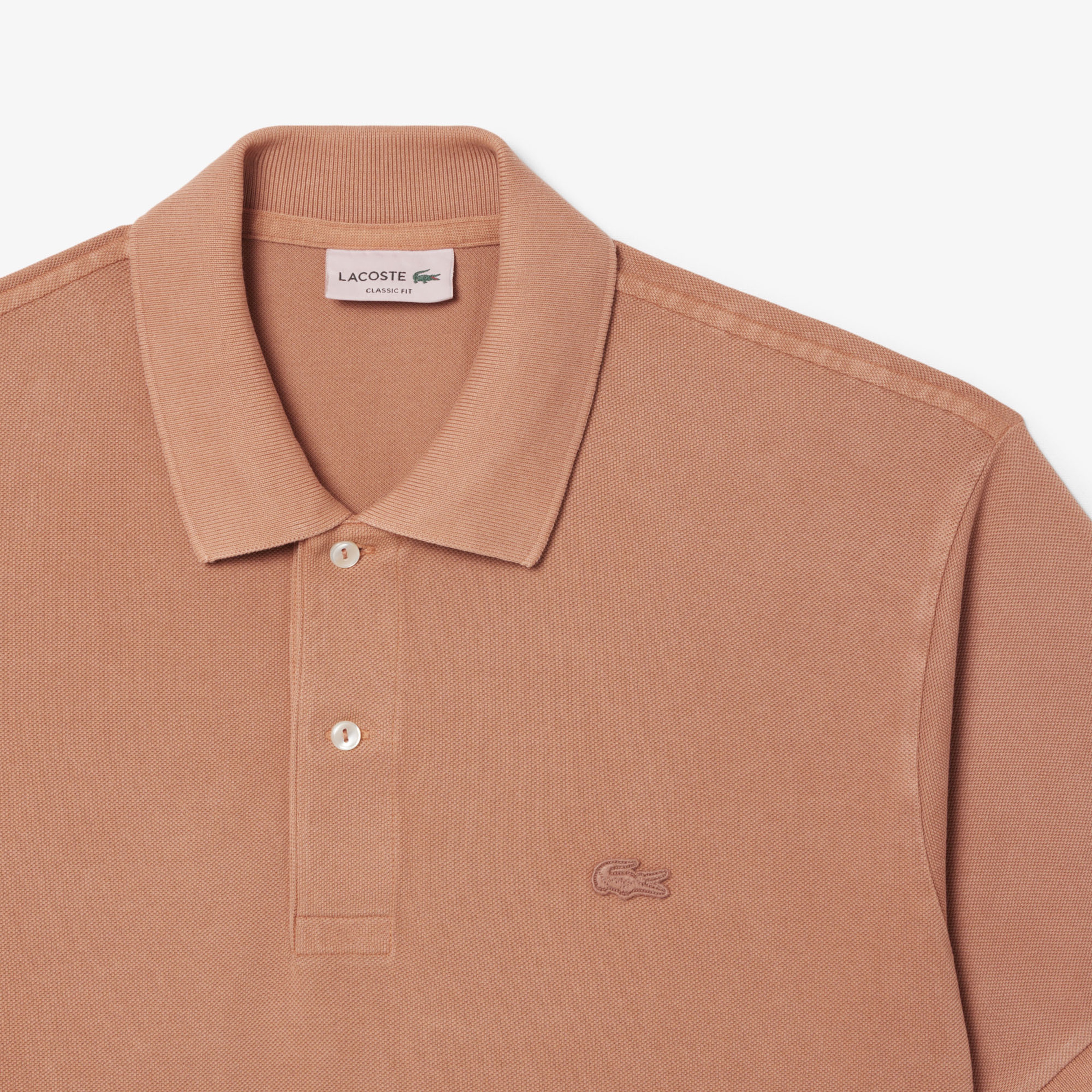 L.12.12 Erkek Classic Fit Kahverengi Polo