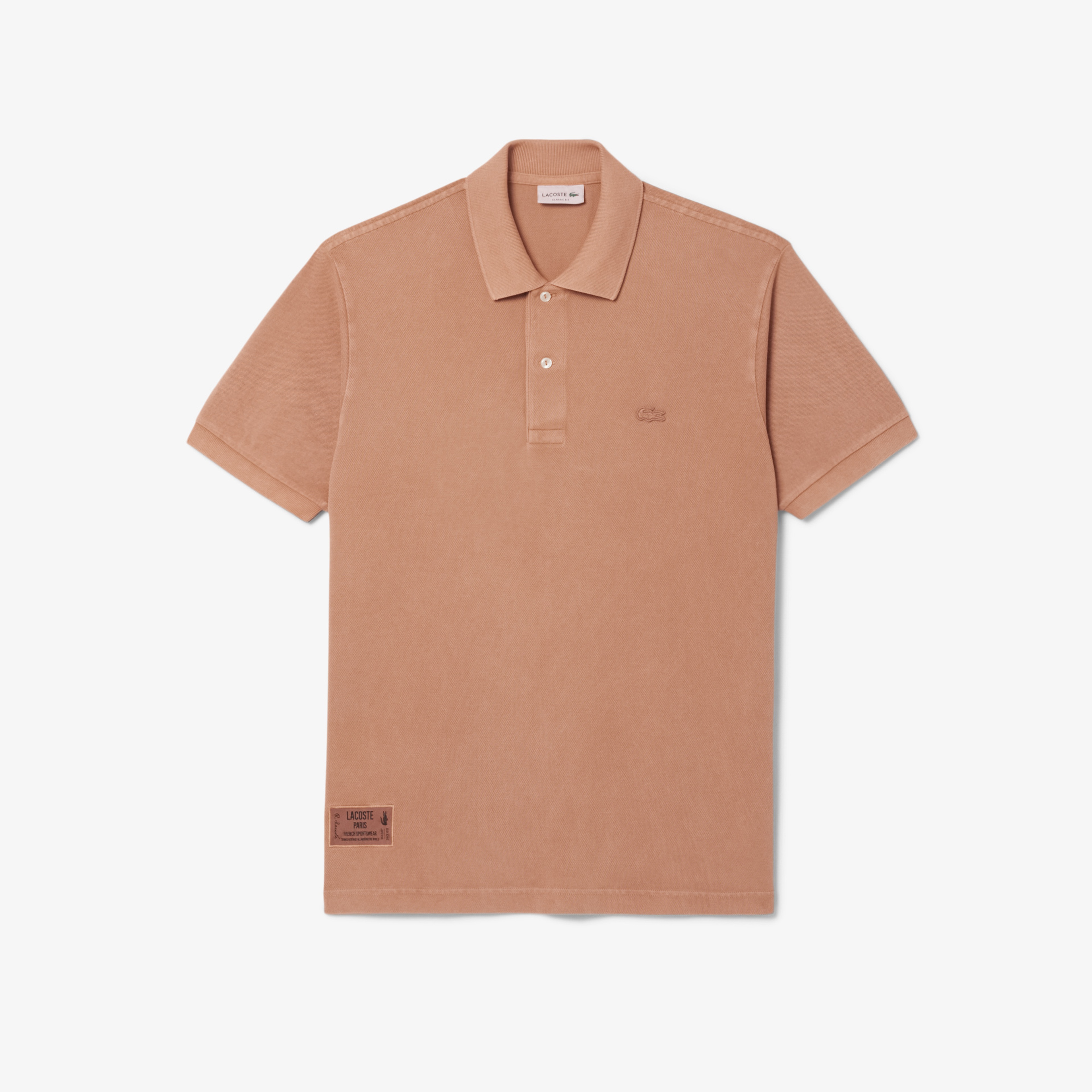 L.12.12 Erkek Classic Fit Kahverengi Polo
