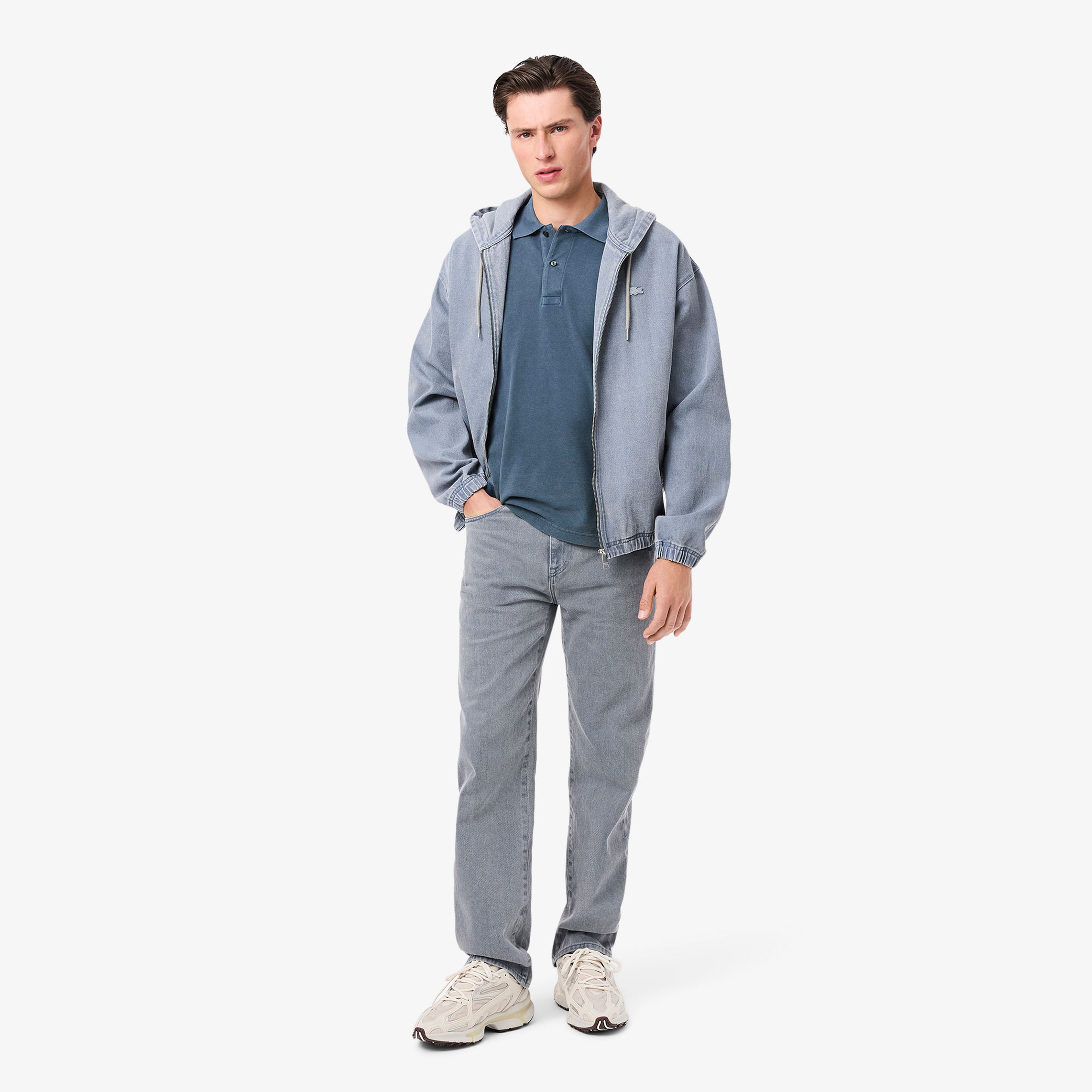 L.12.12 Erkek Classic Fit Mavi Polo