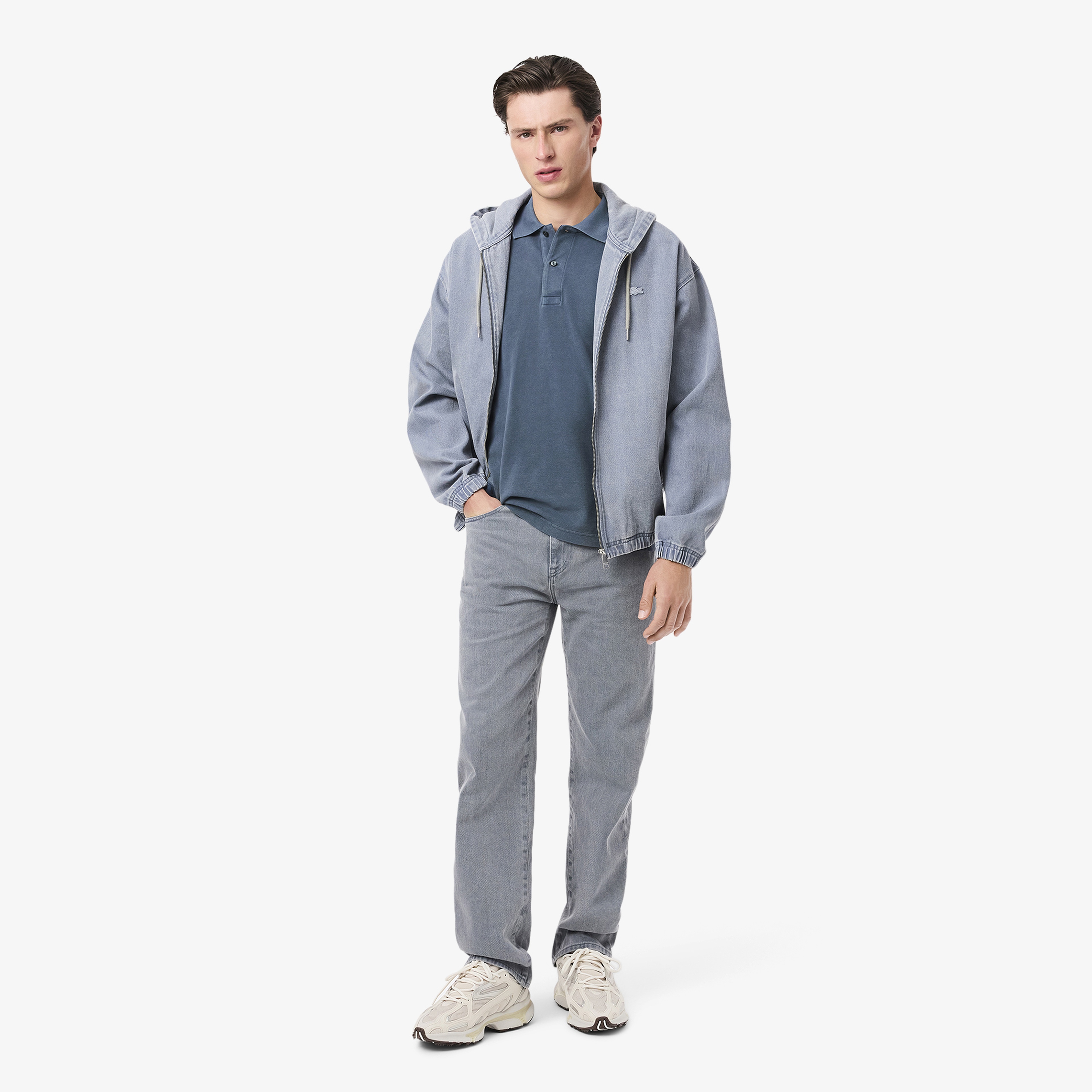 L.12.12 Erkek Classic Fit Mavi Polo