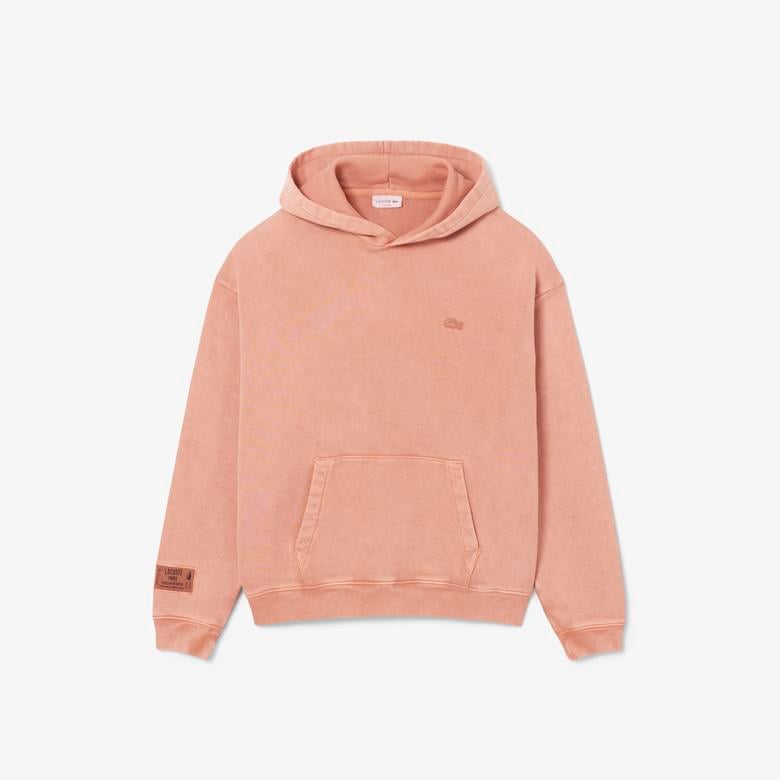 Erkek Loose Fit Kapüşonlu Kahverengi Sweatshirt