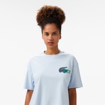 Lacoste Classic Fit Kadın Mavi T-Shirt