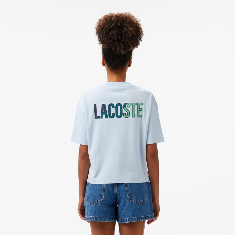 Lacoste Classic Fit Kadın Mavi T-Shirt