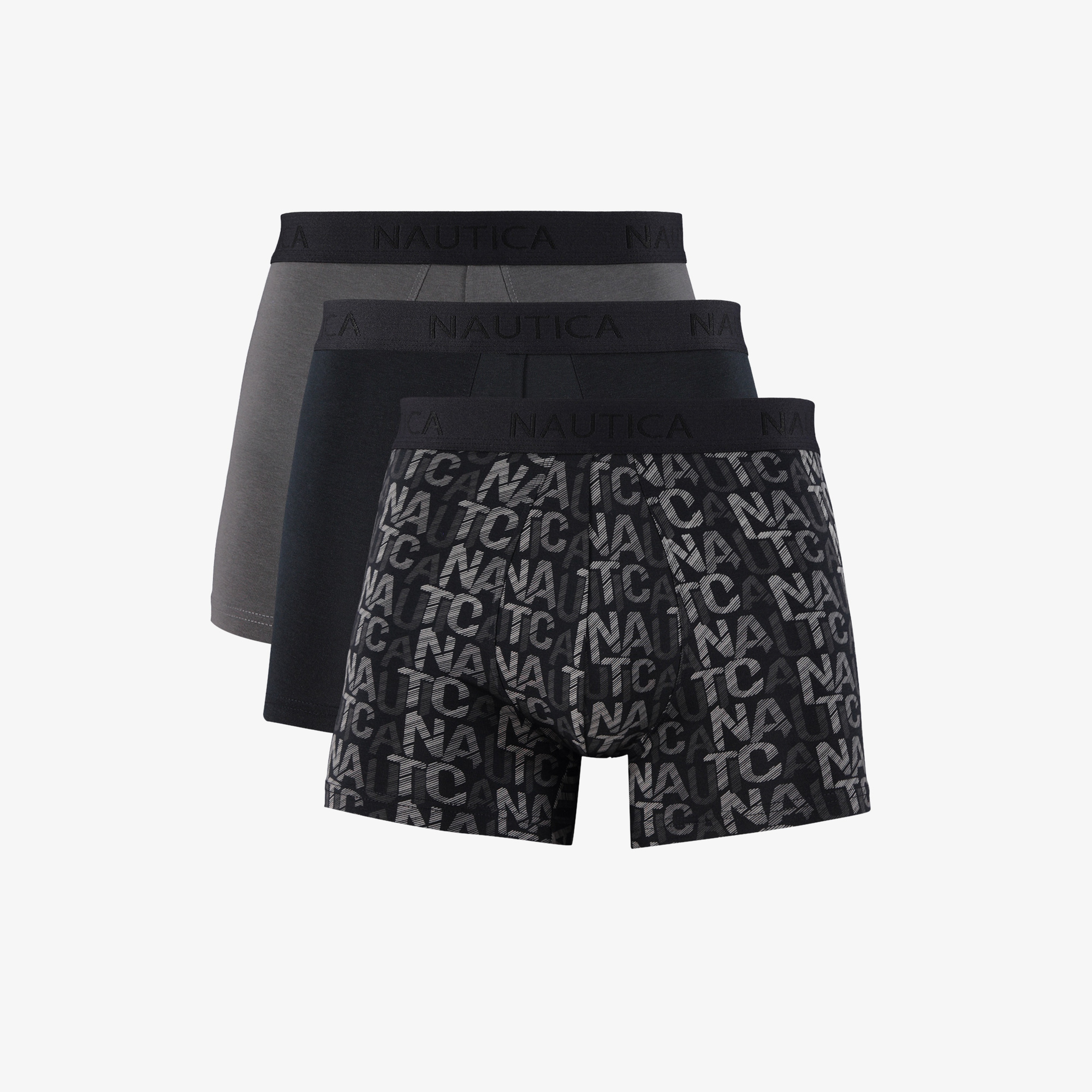 Nautica Erkek Siyah Standart Fit 3'lü Boxer