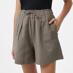 Nautica Kadın Kahverengi Relaxed Fit Çizgili Şort