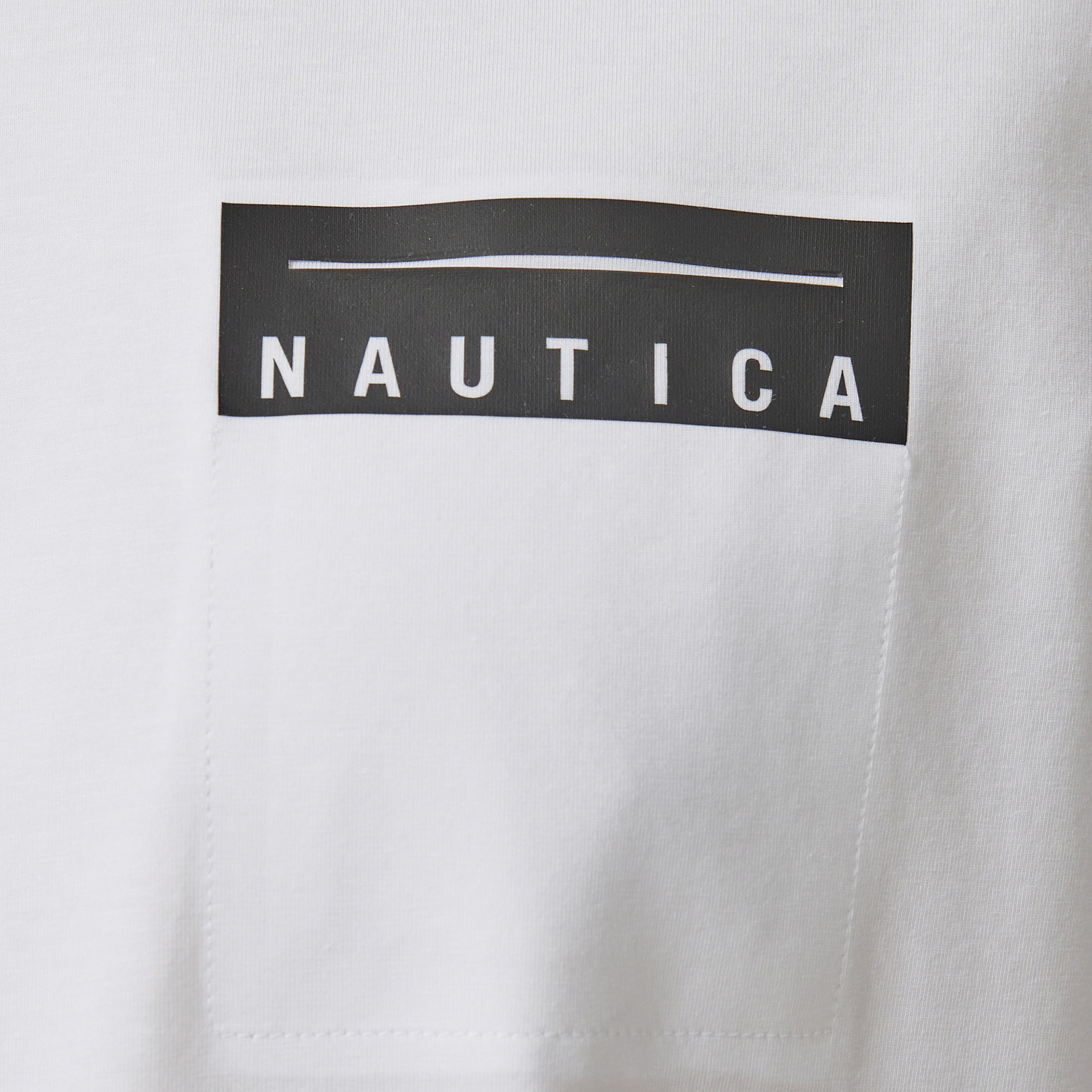 Nautica Erkek Beyaz Regular Fit Baskılı T-Shirt