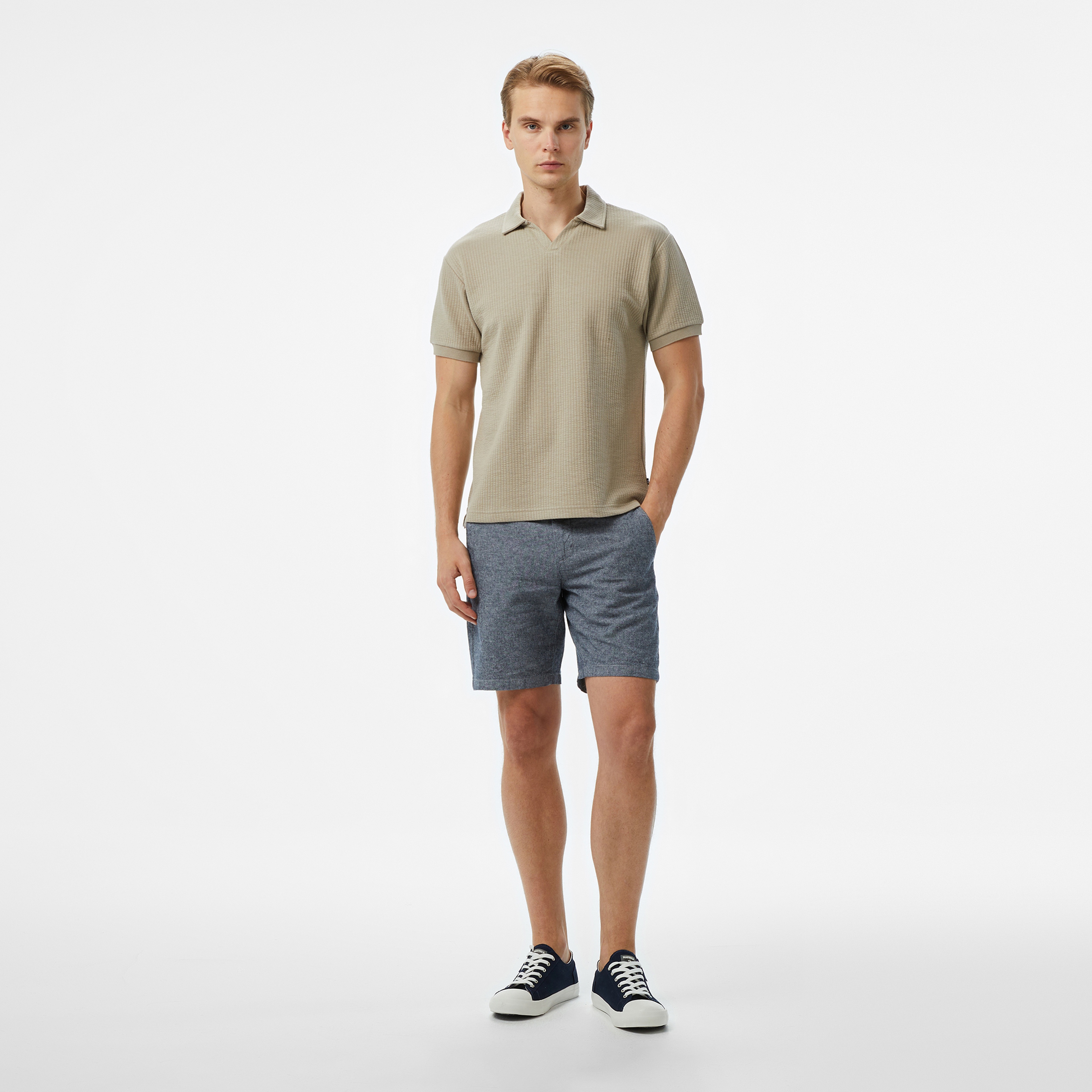 Nautica Erkek Bej Classic Fit Polo