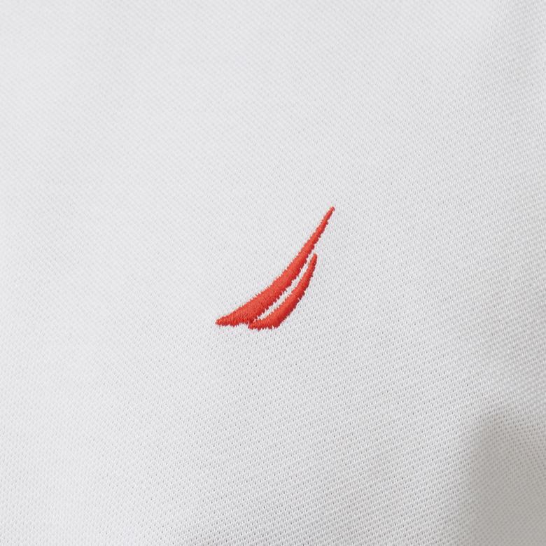 Nautica Erkek Beyaz Classic Fit Polo Yaka T-Shirt