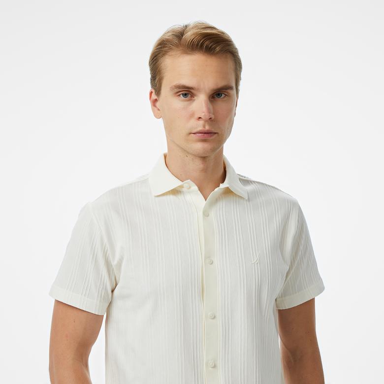 Nautica Erkek Ekru Classic Fit Polo