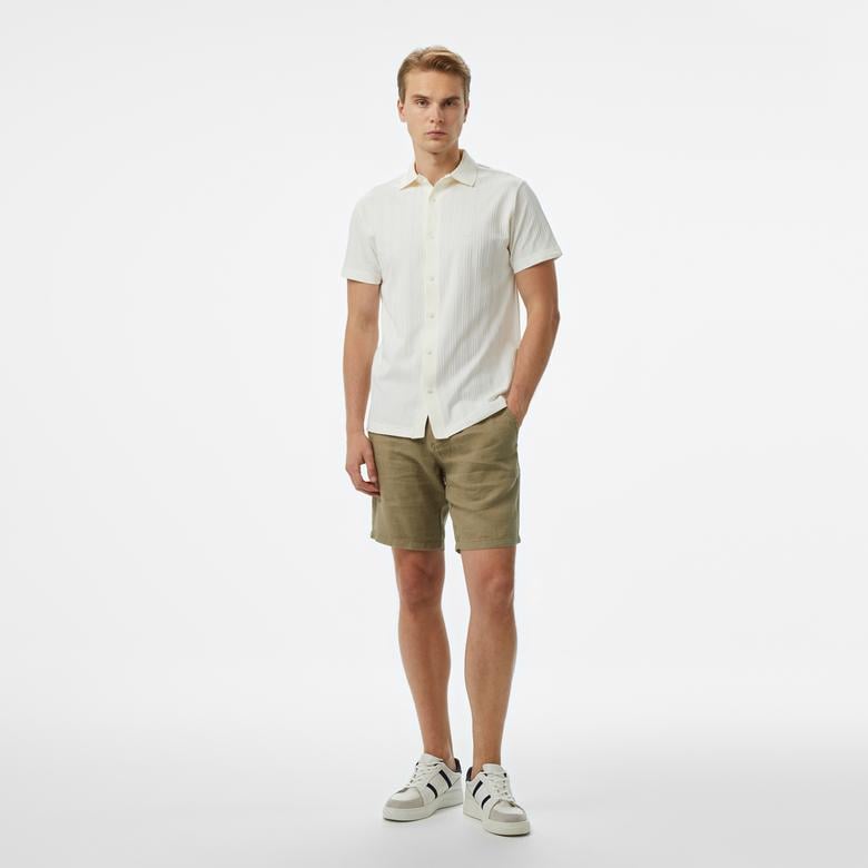 Nautica Erkek Ekru Classic Fit Polo