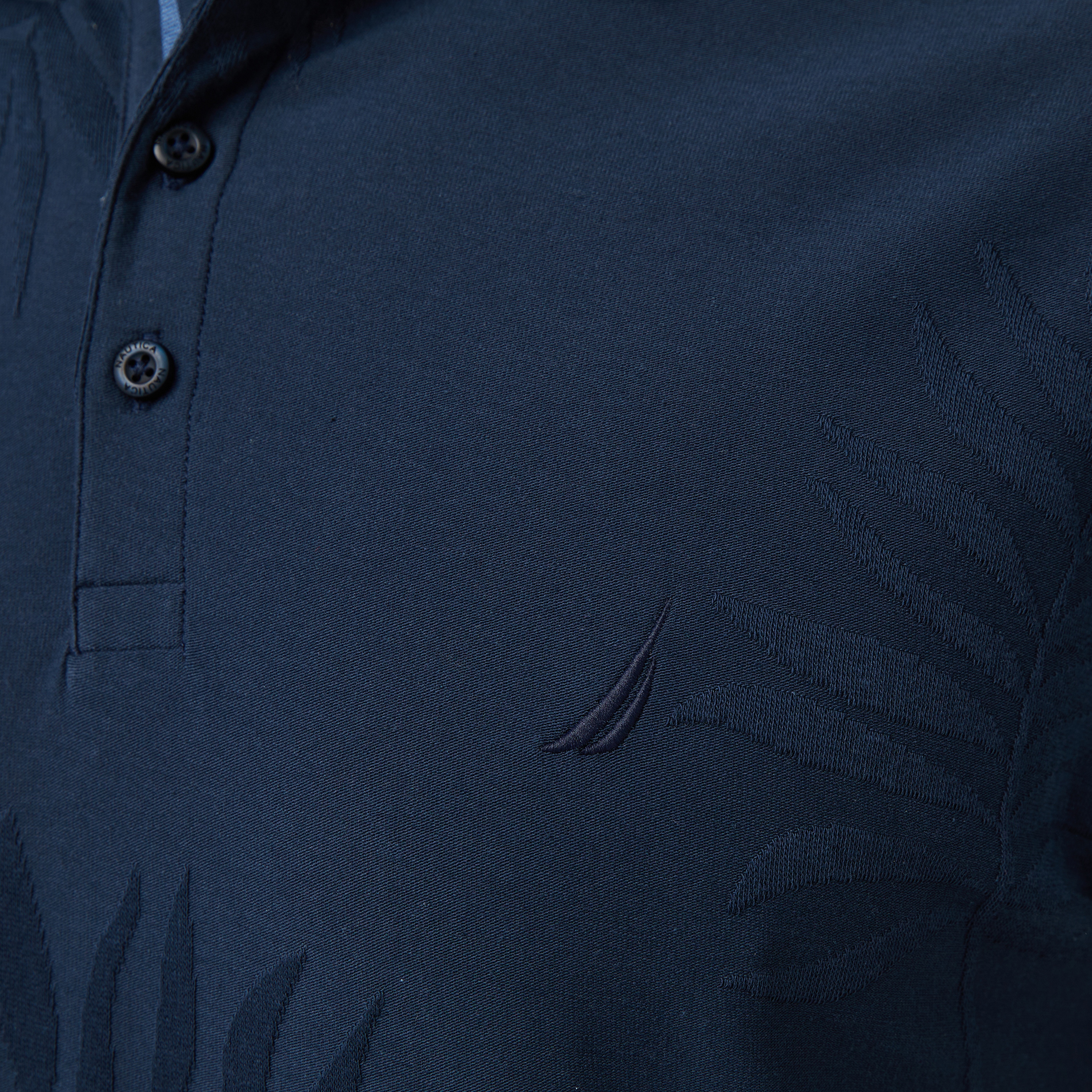 Nautica Erkek Lacivert Classic Fit Desenli Polo