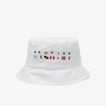 Nautica Unisex Beyaz Baskılı Şapka