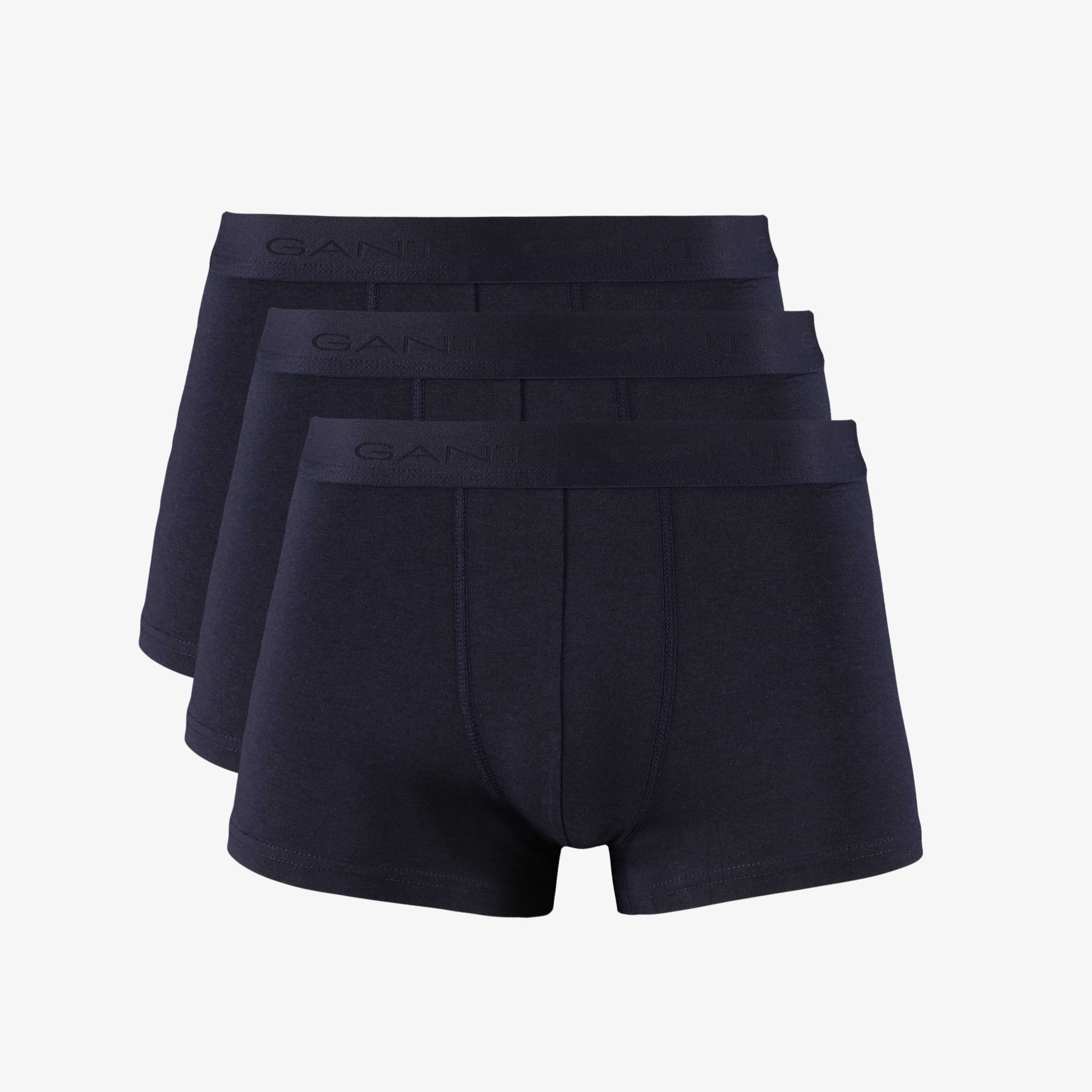 GANT Erkek Lacivert Slim Fit 3'lü Logolu Boxer