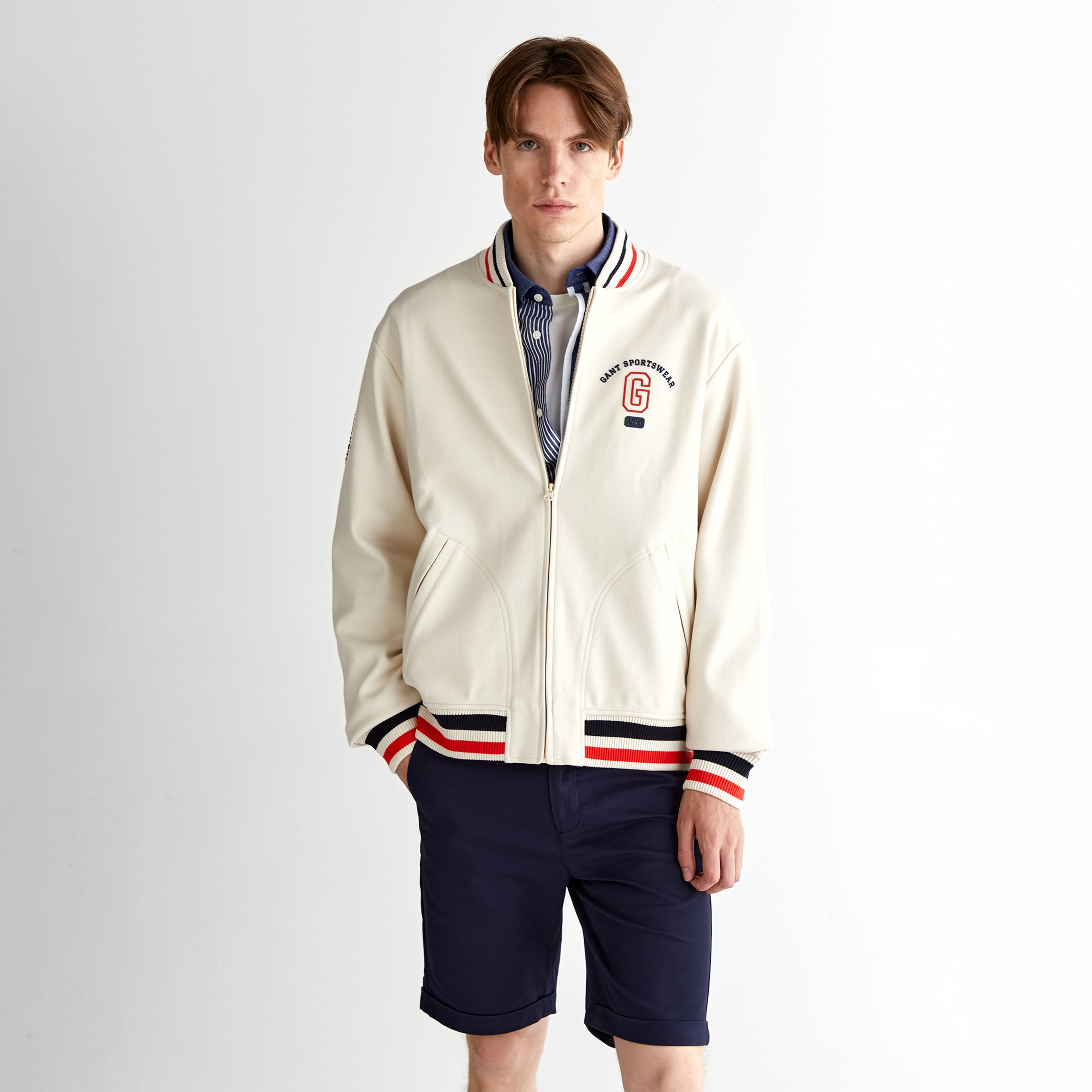 GANT Erkek Krem Regular Fit Hakim Yaka Logolu Ceket