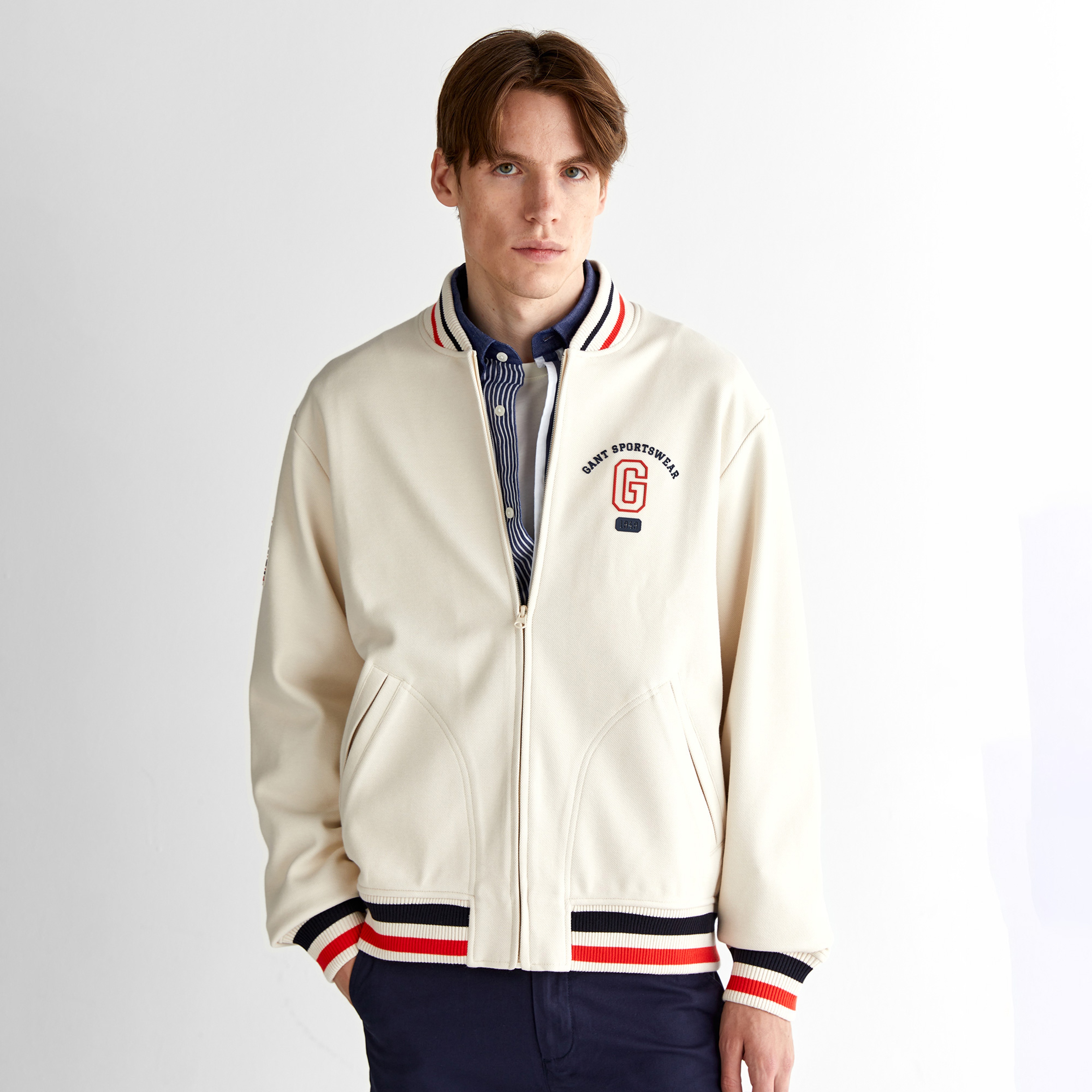 GANT Erkek Krem Regular Fit Hakim Yaka Logolu Ceket