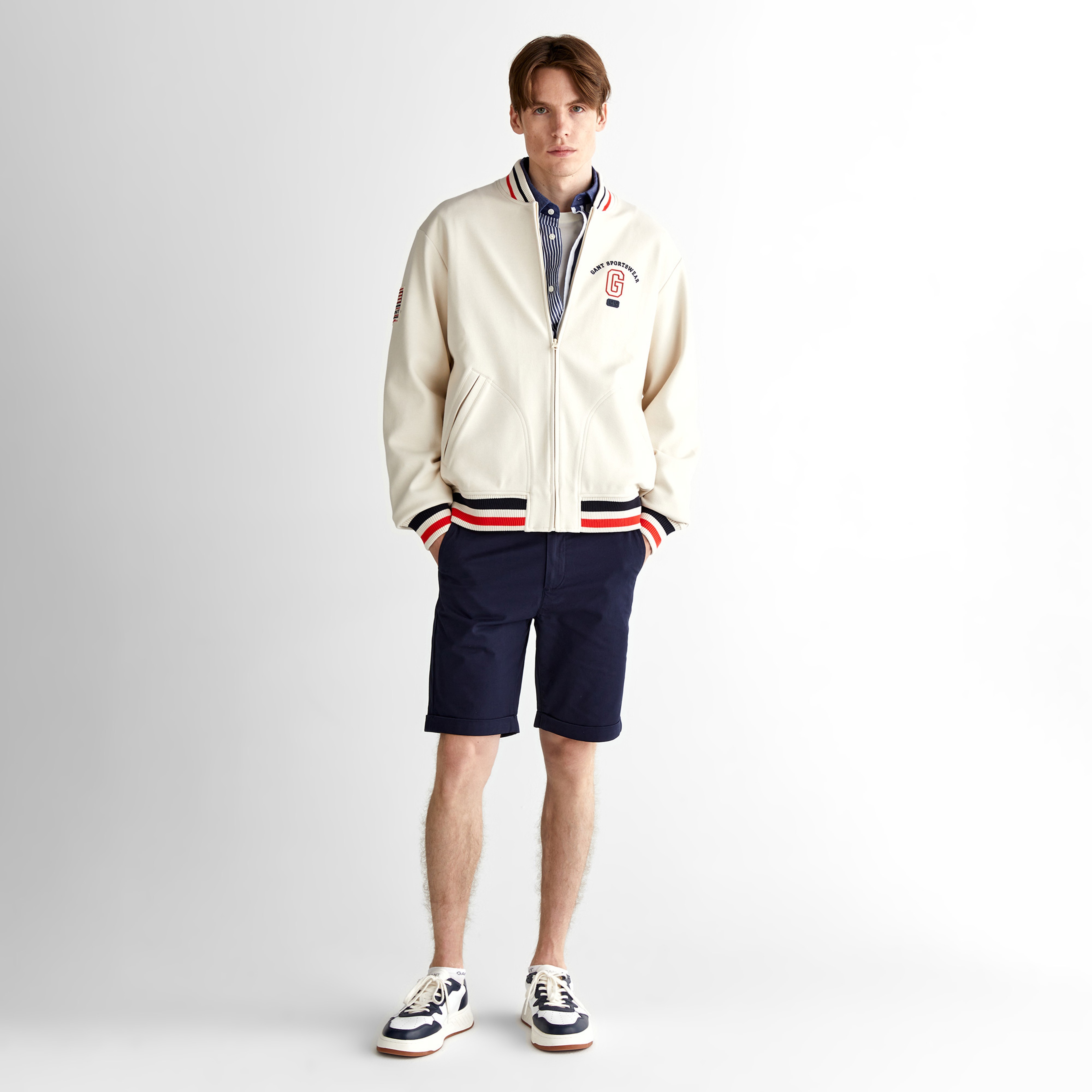 GANT Erkek Krem Regular Fit Hakim Yaka Logolu Ceket