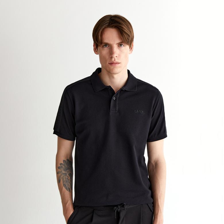 GANT Erkek Siyah Regular Fit Logolu Polo