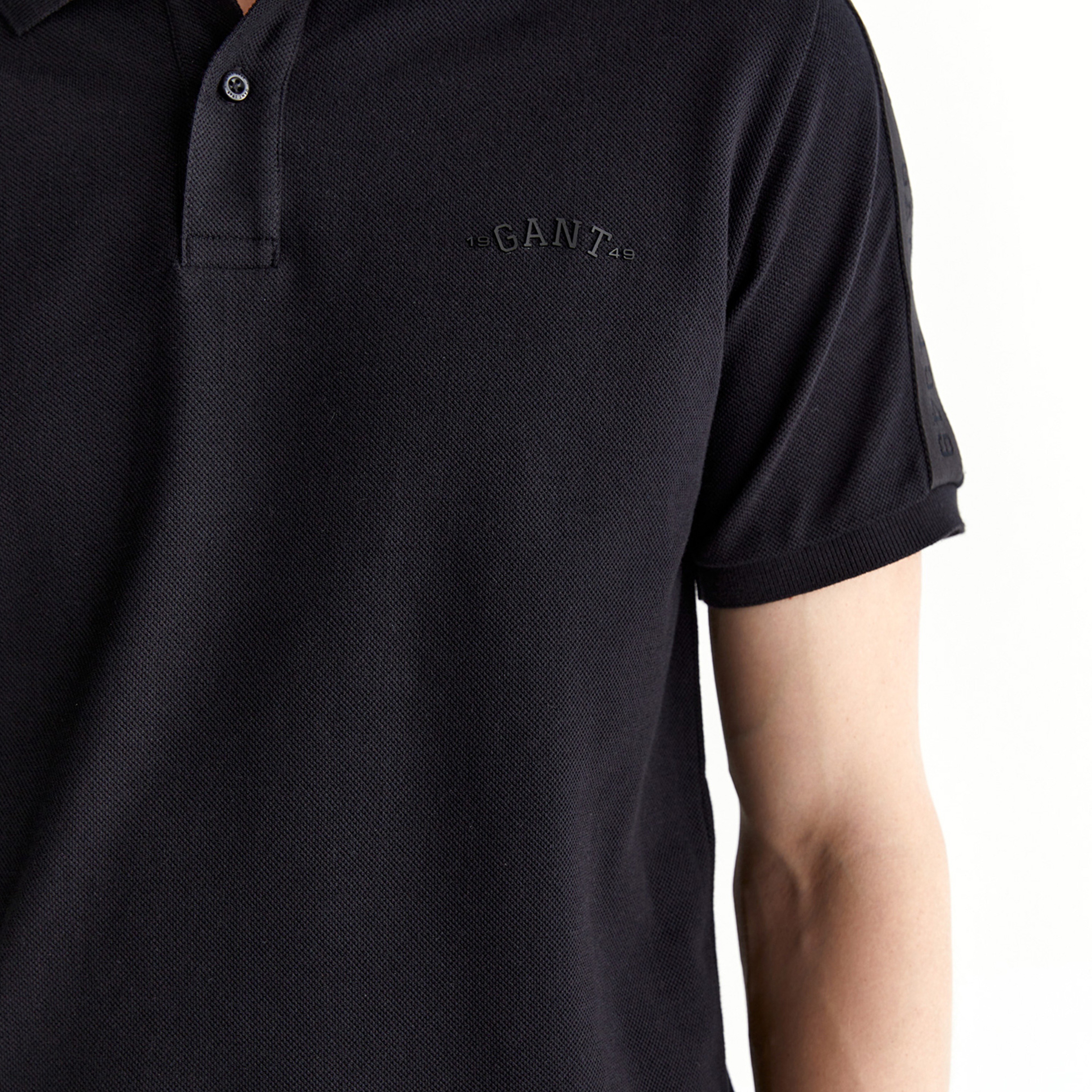 GANT Erkek Siyah Regular Fit Logolu Polo