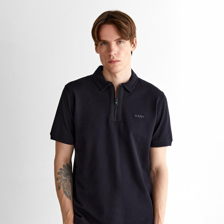 GANT Erkek Siyah Regular Fit Logolu Polo