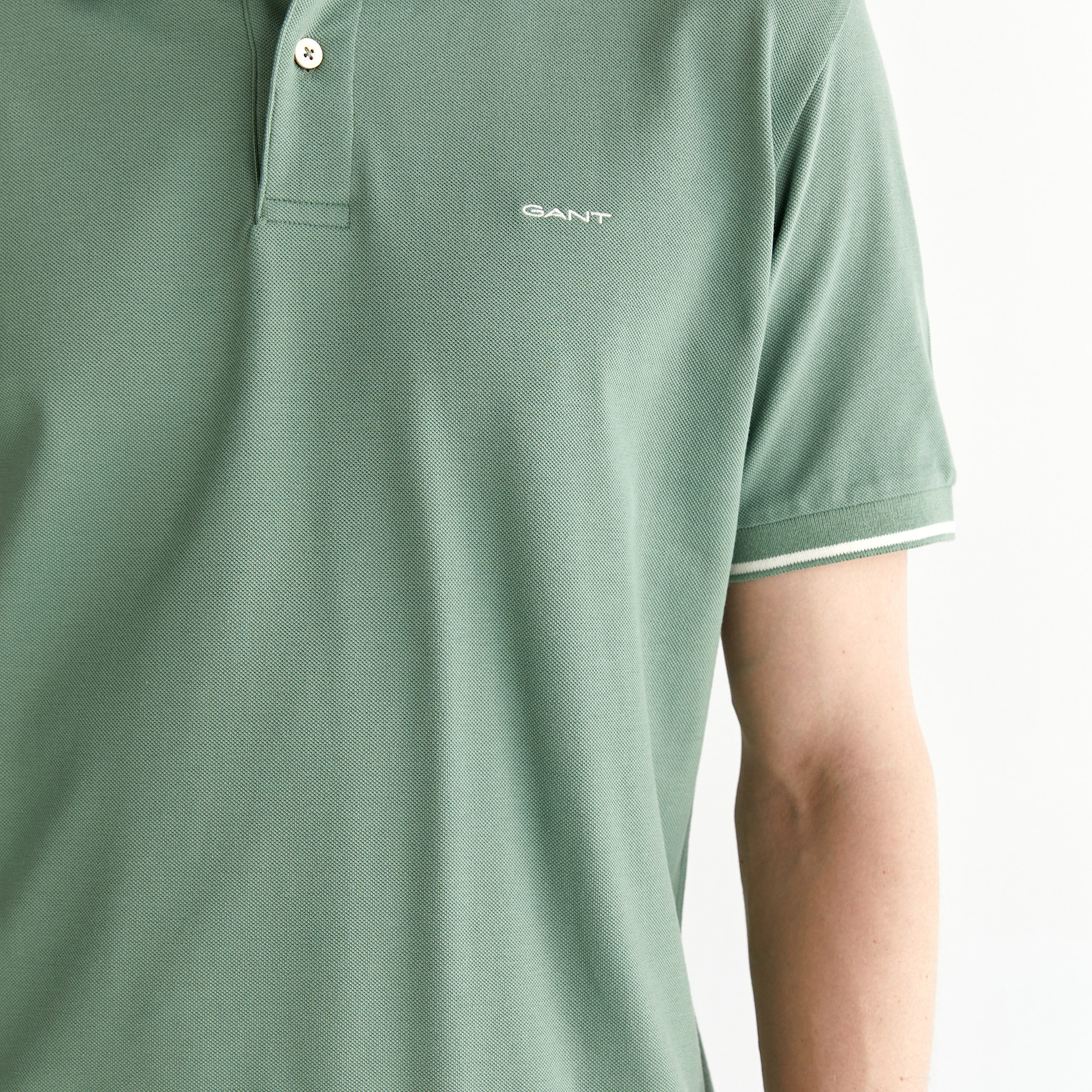 GANT Erkek Yeşil Regular Fit Polo