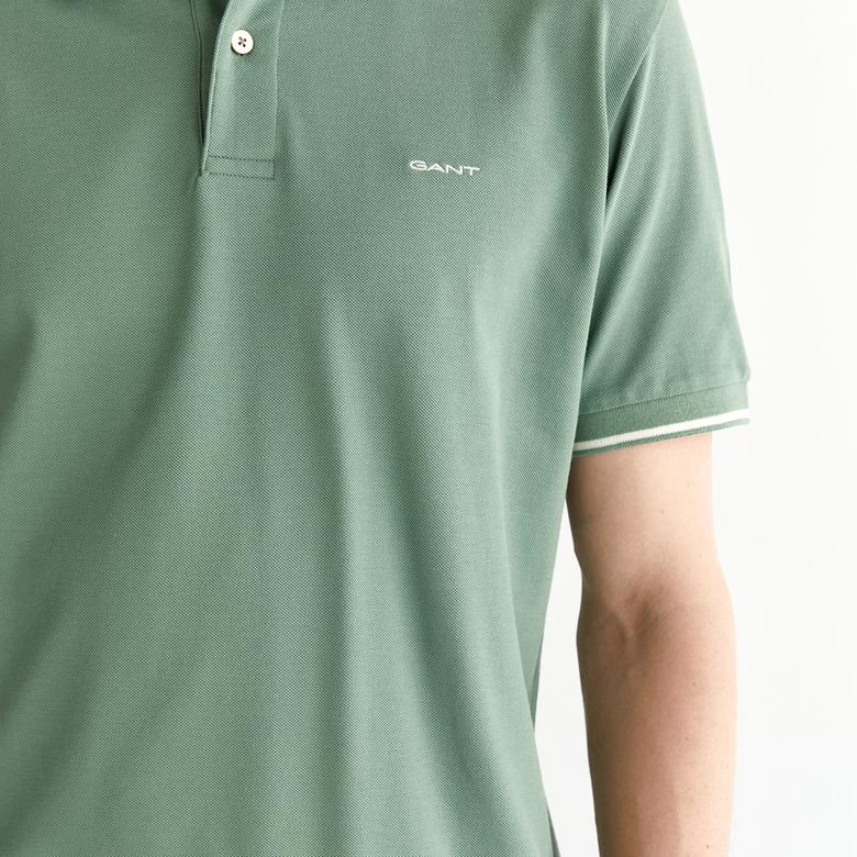 GANT Erkek Yeşil Regular Fit Polo