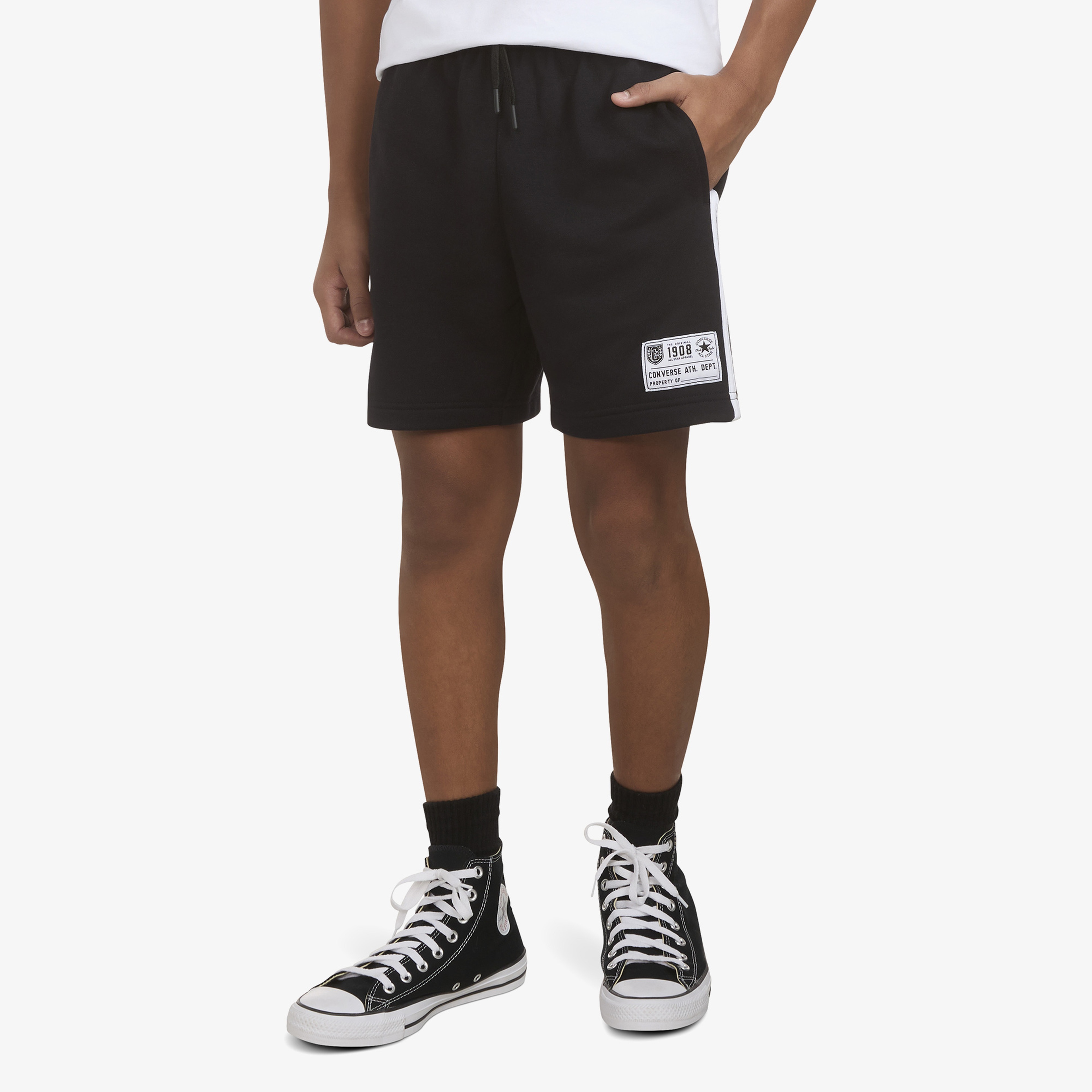 Converse Side Stripe Retro Çocuk Siyah Şort