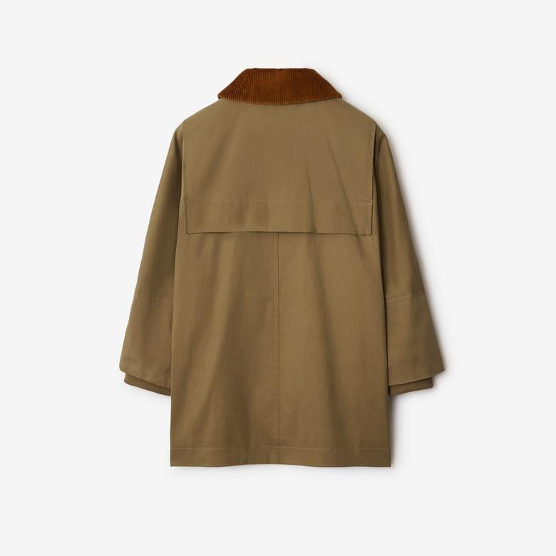 Burberry Kerry Waxed Cotton Çocuk Kahverengi Mont