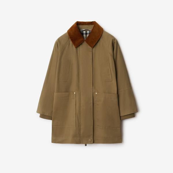 Burberry Kerry Waxed Cotton Çocuk Kahverengi Mont