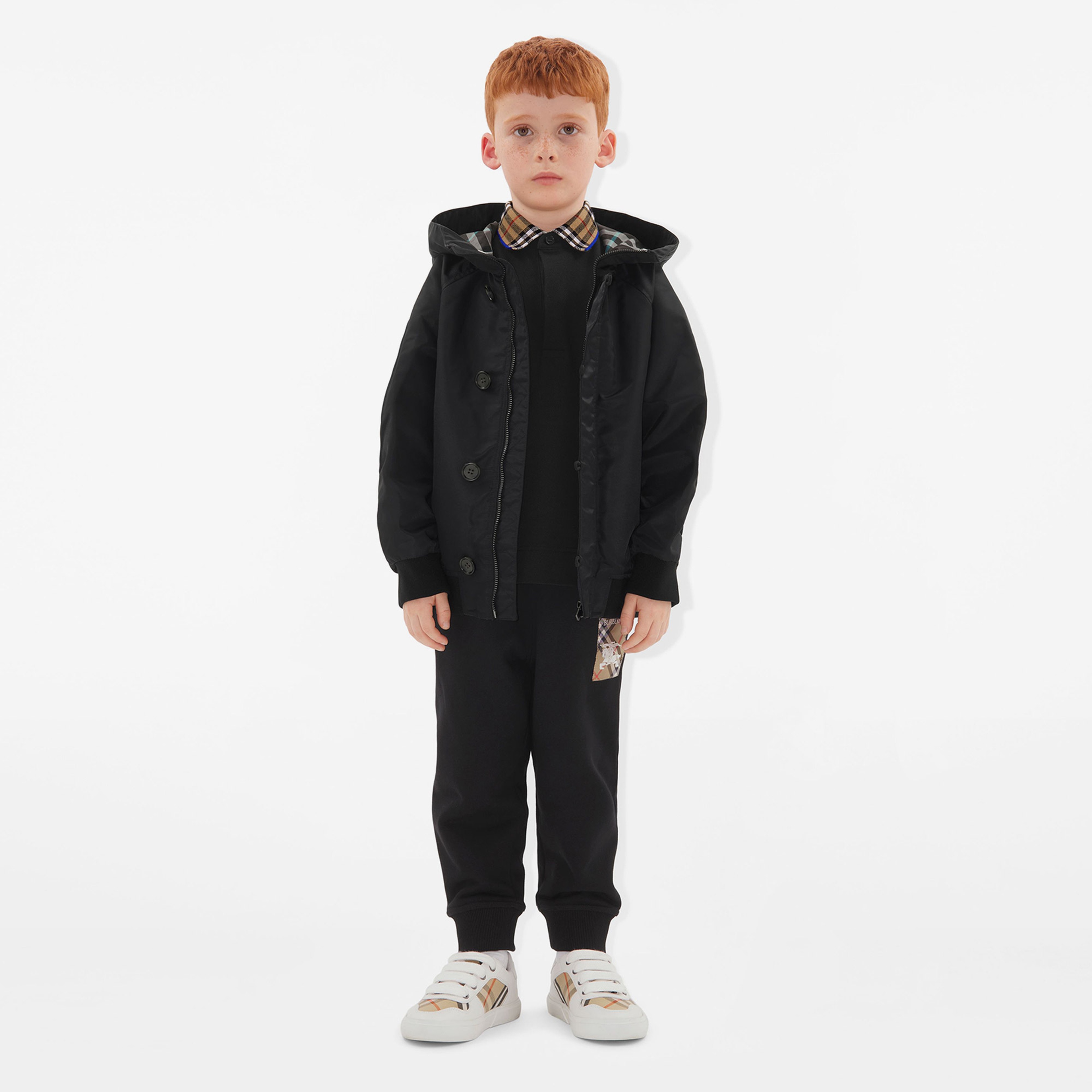 Burberry Bob Nylon Bomber Çocuk Siyah Mont