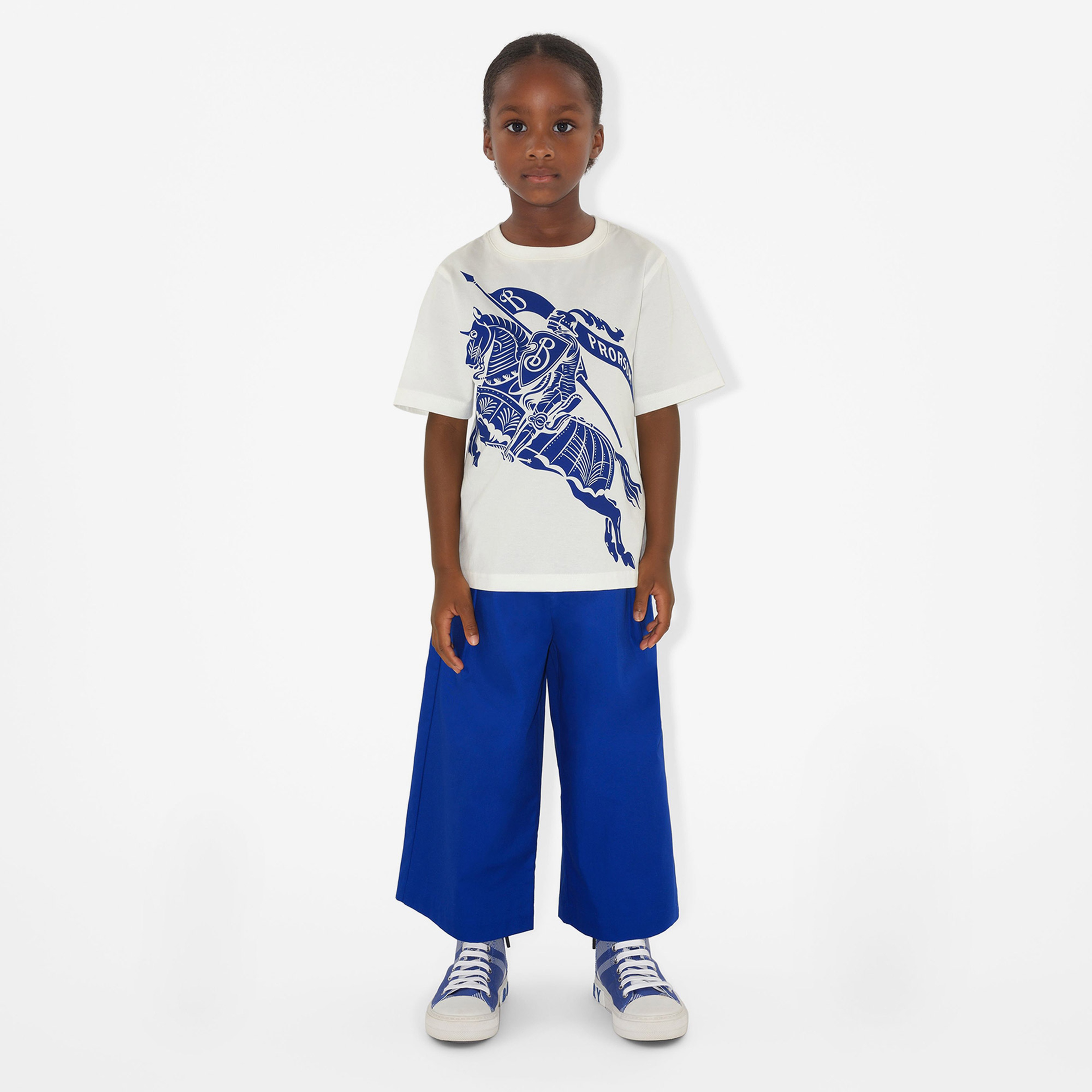 Burberry Pamuklu Çocuk Beyaz T-Shirt