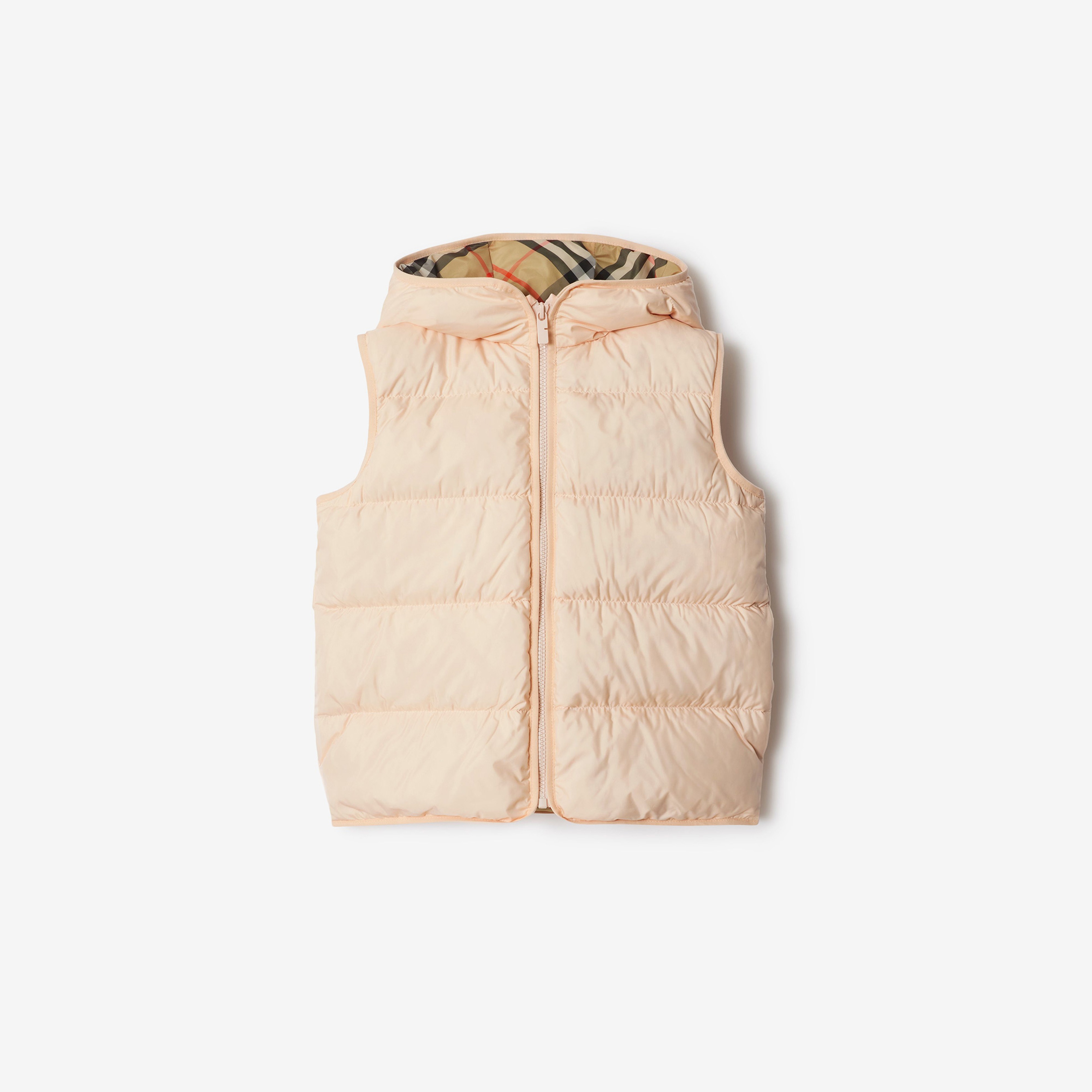 Burberry Chrissy Gilet Nylon Puffer Çocuk Pembe Mont