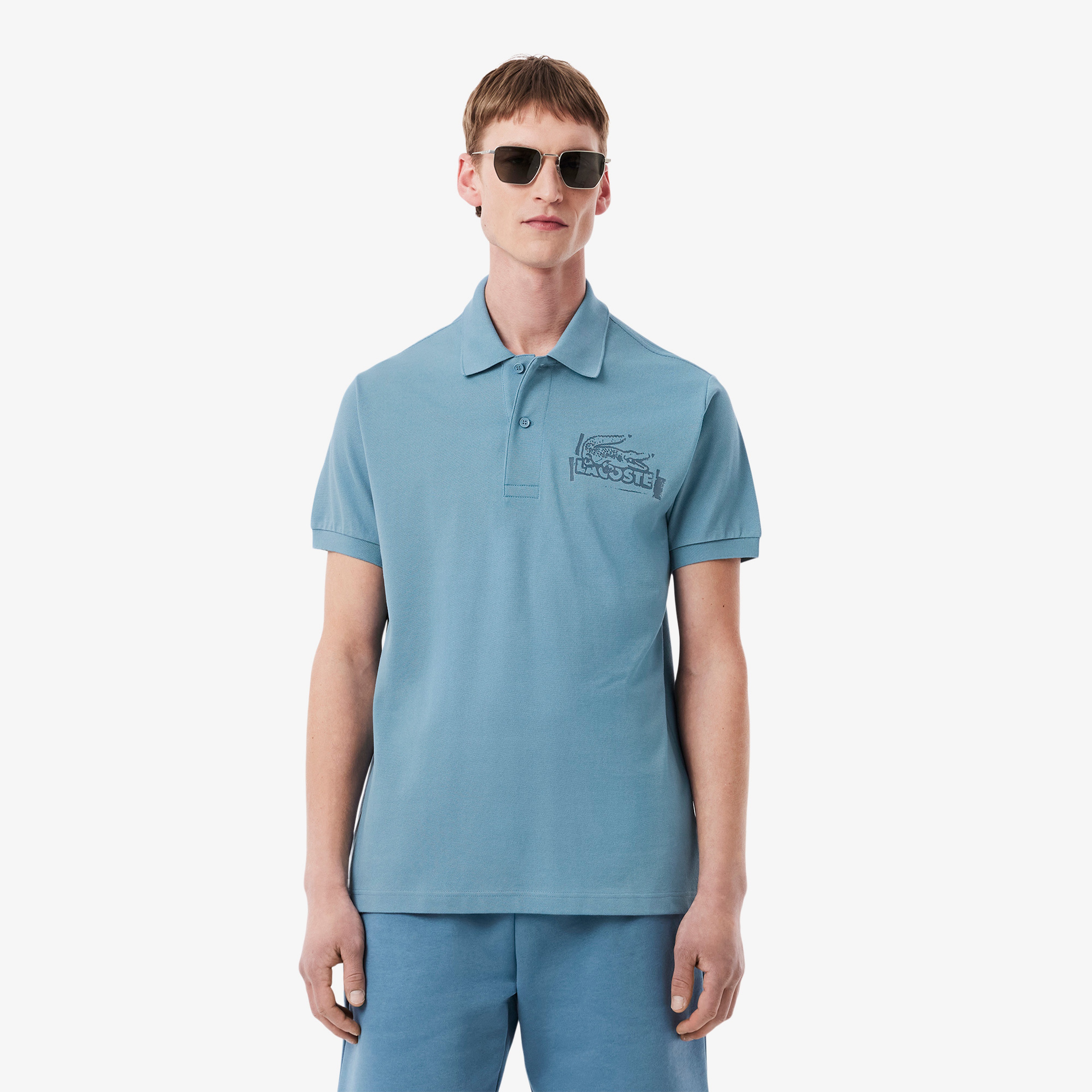 Lacoste L.12.12 Classic Fit Erkek Mavi Polo