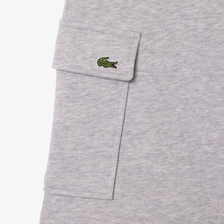 Lacoste Cotton Fleece Cargo Çocuk Gri Şort