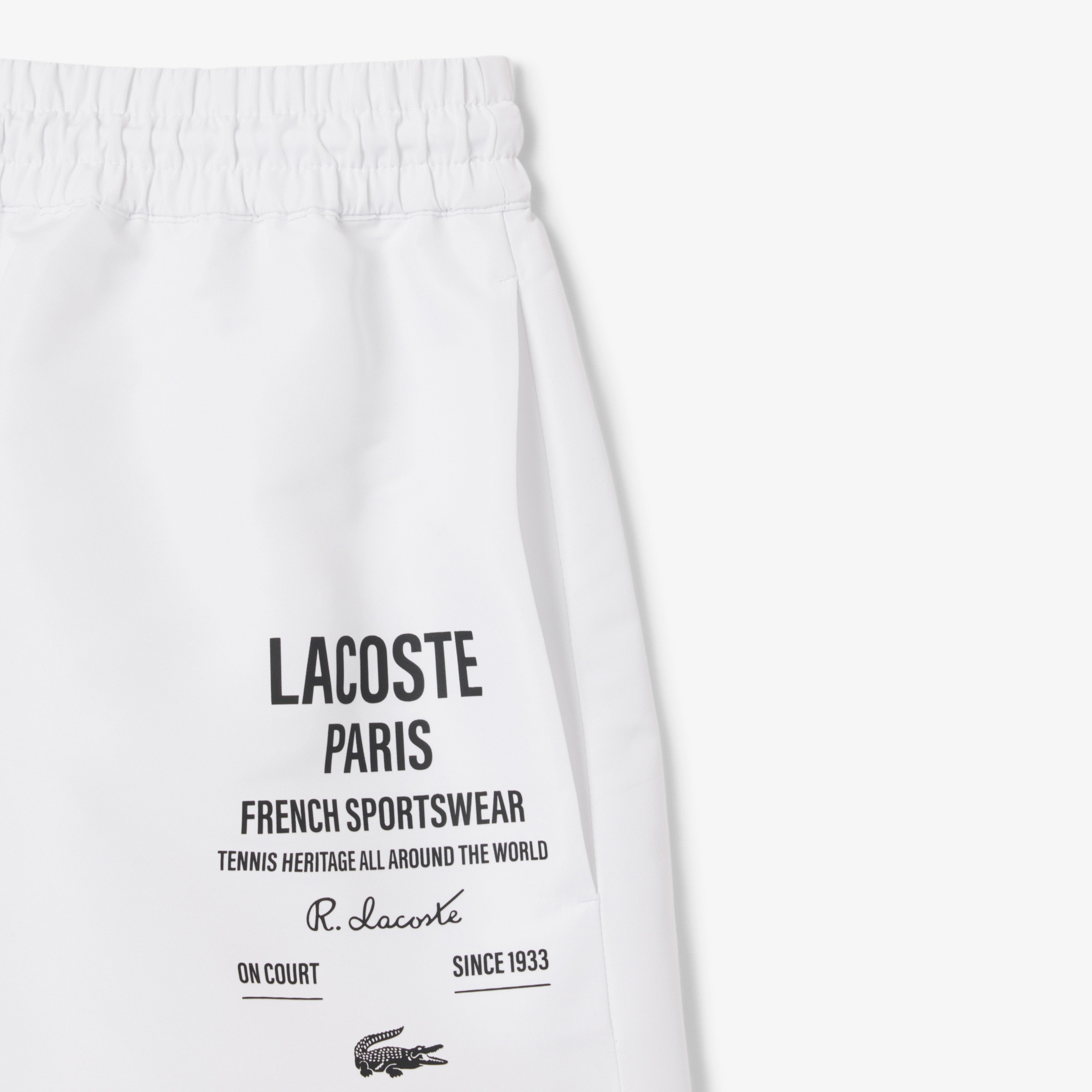 Lacoste Long Print Kadın Beyaz Şort