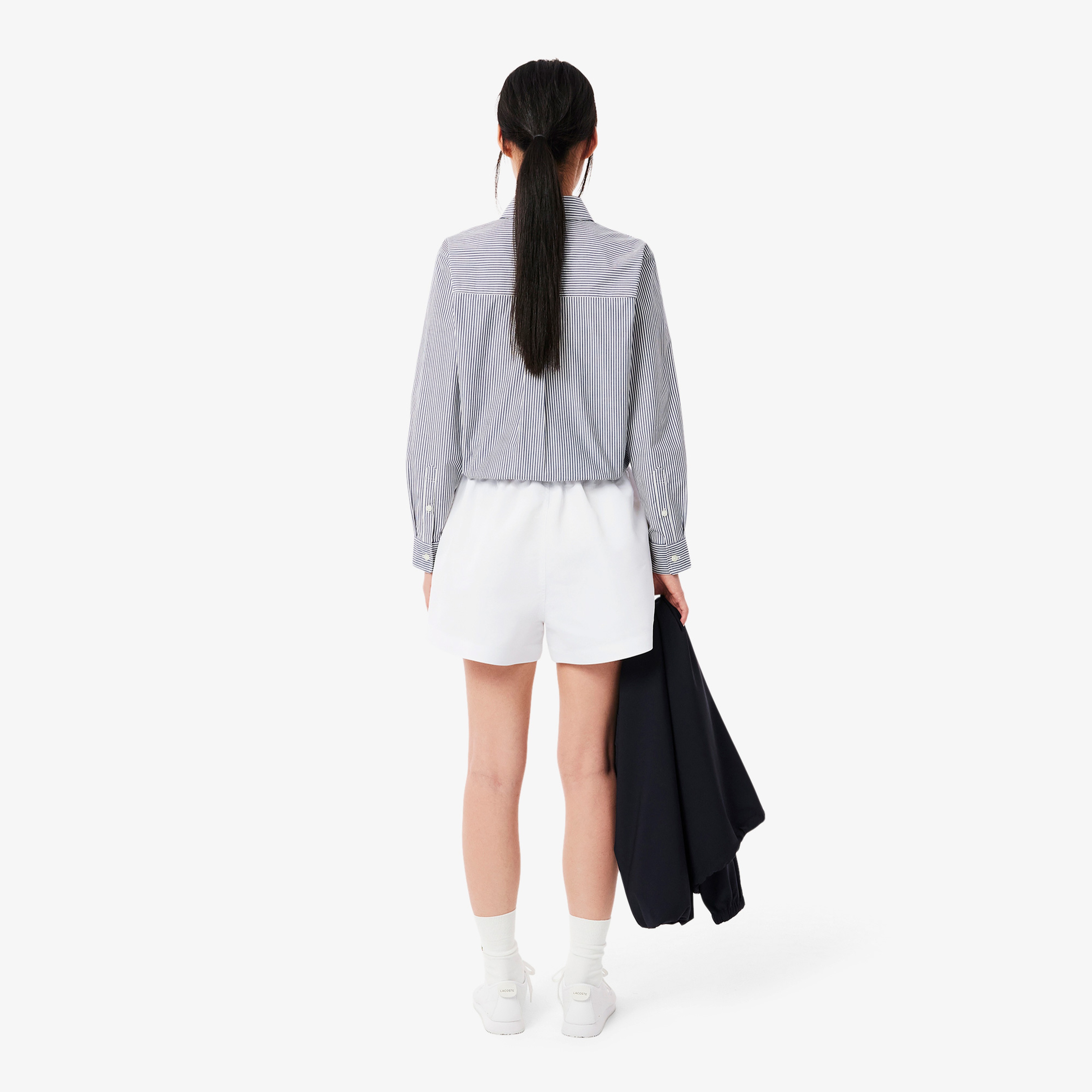 Lacoste Long Print Kadın Beyaz Şort