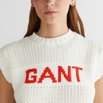 GANT Kadın Krem Bisiklet Yaka Logolu Triko