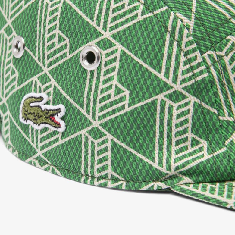 Lacoste Printed Twill Jockey Unisex Yeşil Şapka