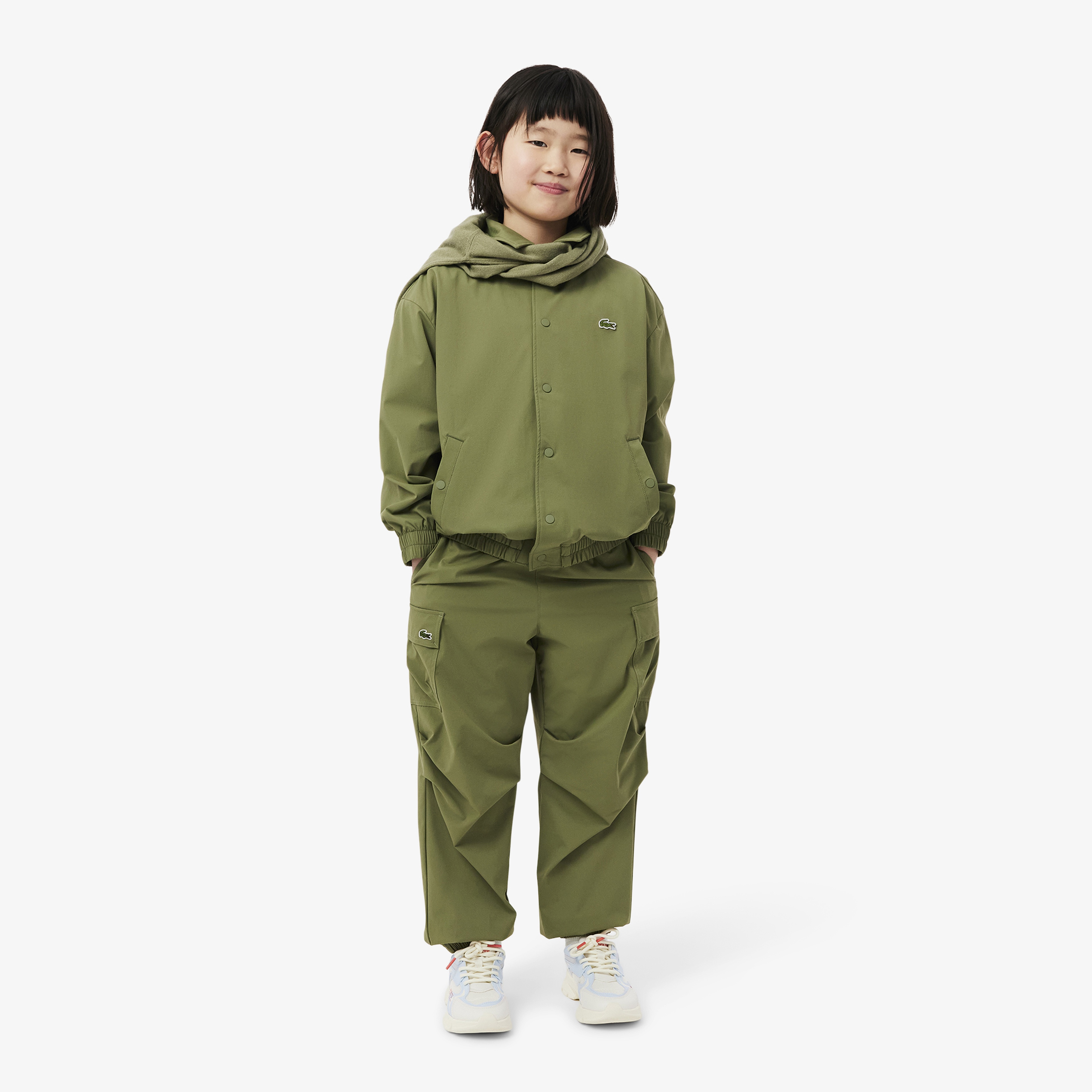 Lacoste L003 Neo Çocuk Gri/Mavi Sneaker